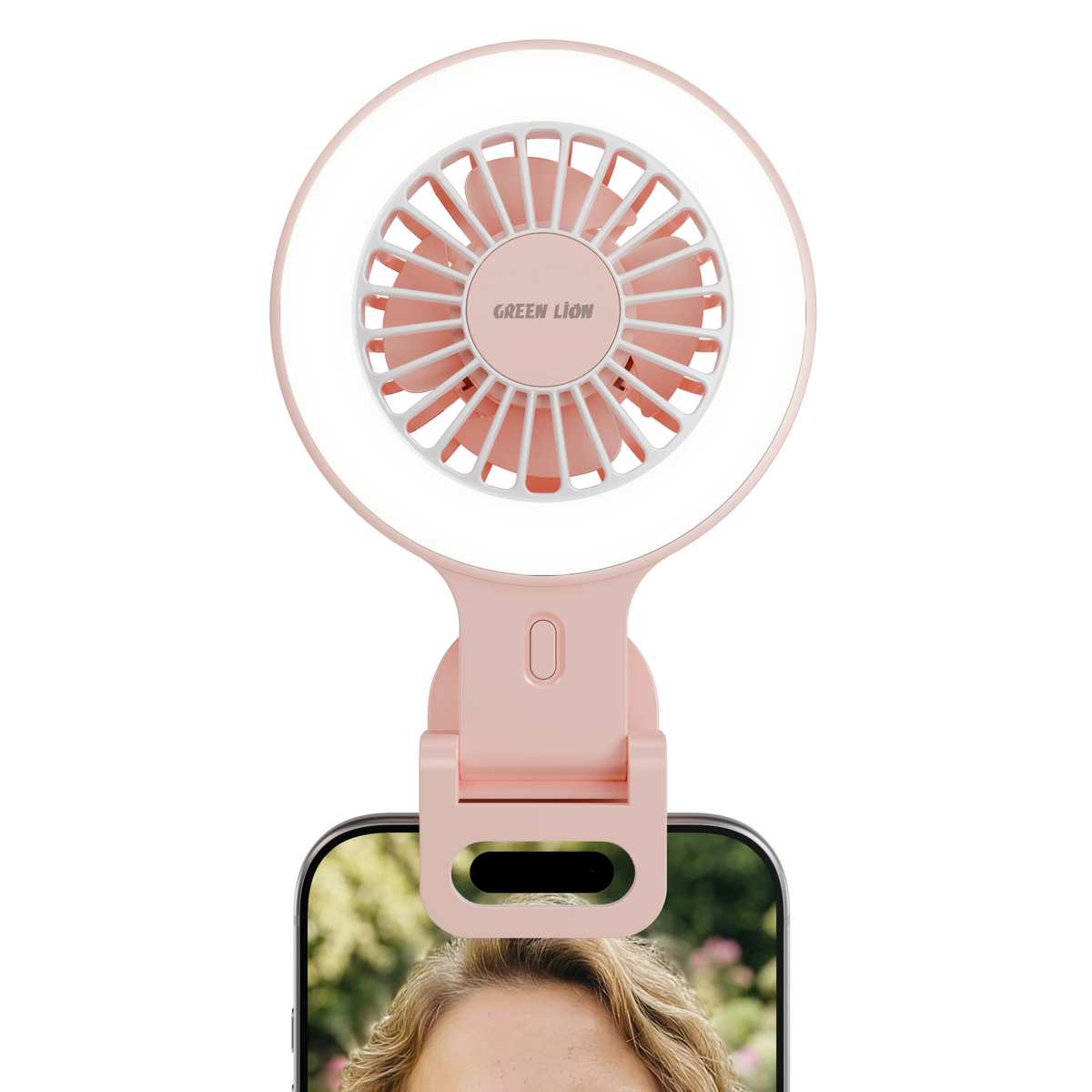 Green Lion AIRGLOW Clip-On Rechargeable Fan - Pink – image 1