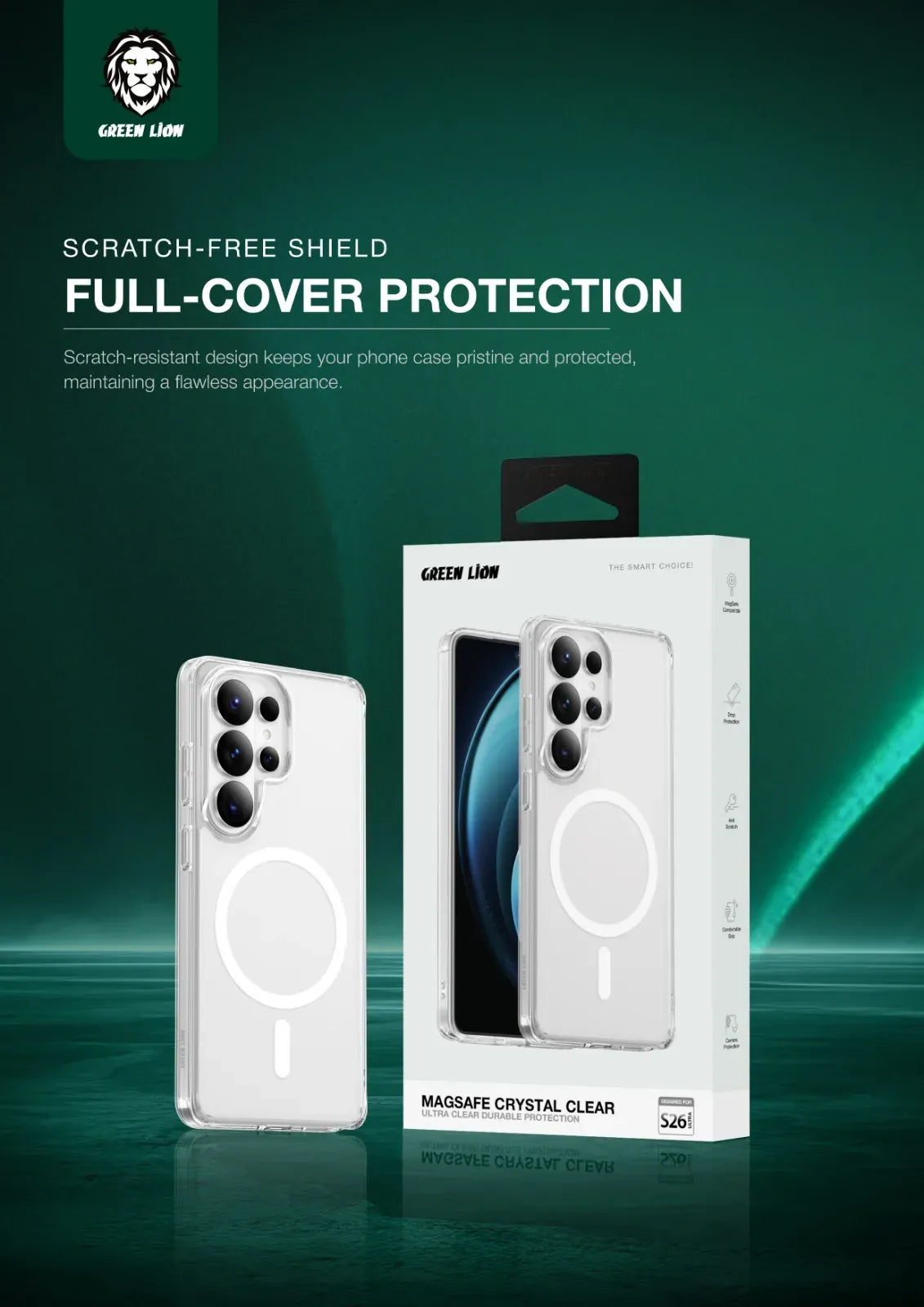 Green Lion Mag Safe Crystal Clear Case – image 10