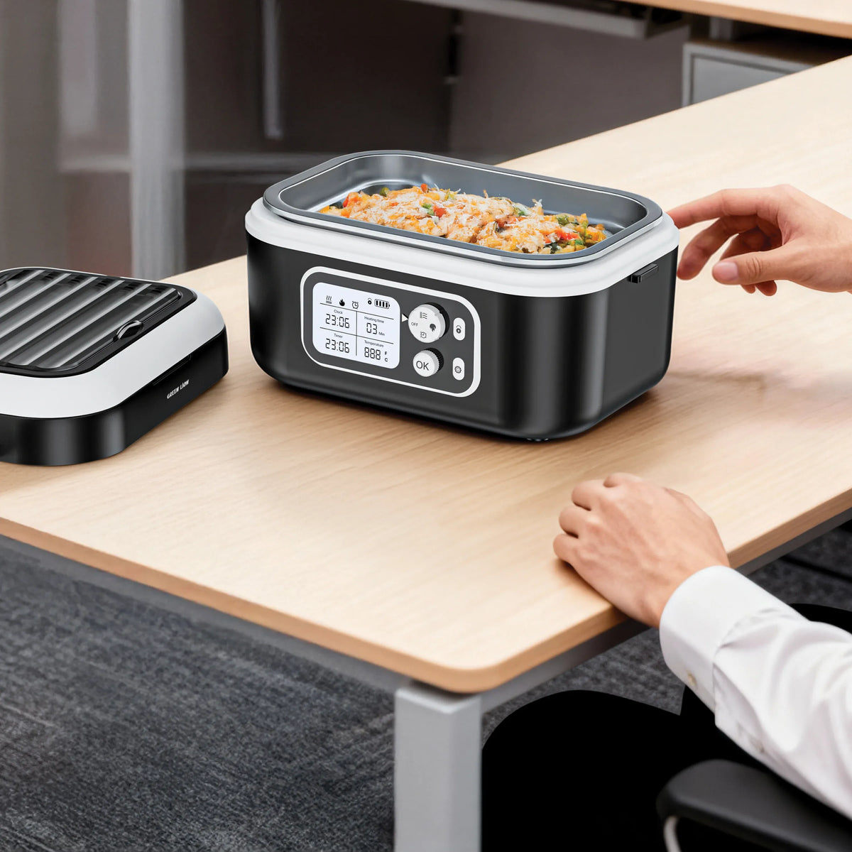 Green Lion GLB-35 Electric Lunch Box 1.5 L - Black – image 3
