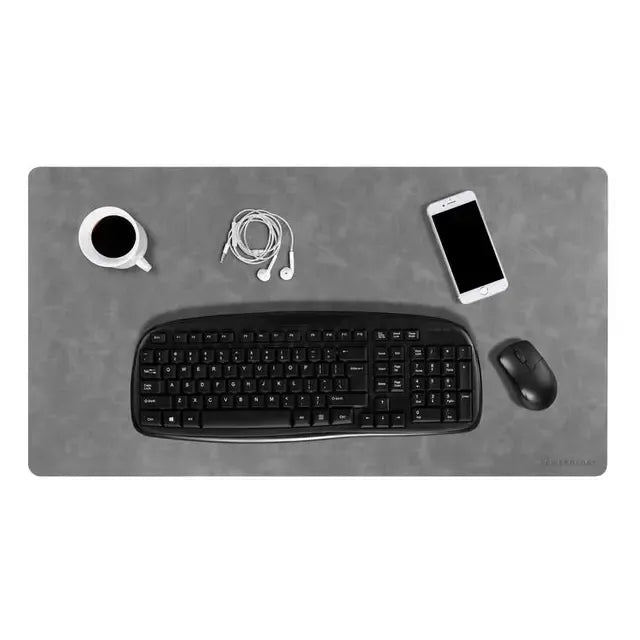 Powerology Vegan Leather Desk Pad - Textured Gray – image 4