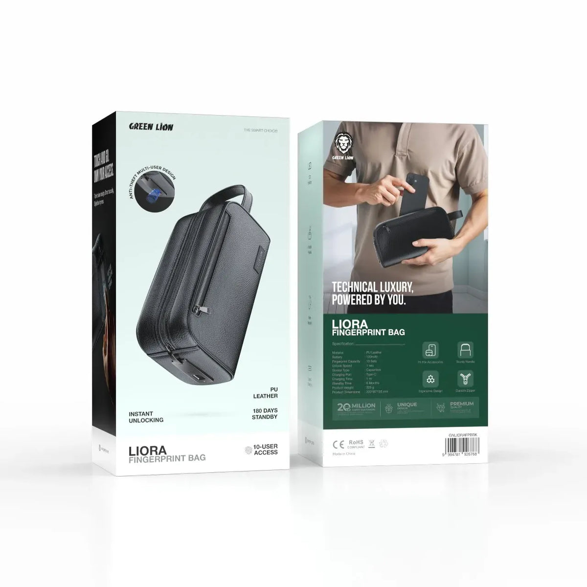 Green Lion Liora Fingerprint Bag Black – image 4