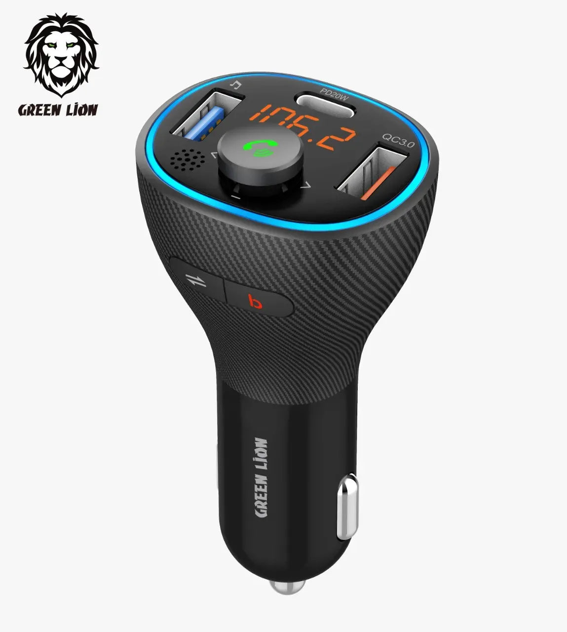 Green Lion Wireless Hands Free Car Kit with Built in Fm Transmitter Qc3 0 PD 20w 38w – image 4