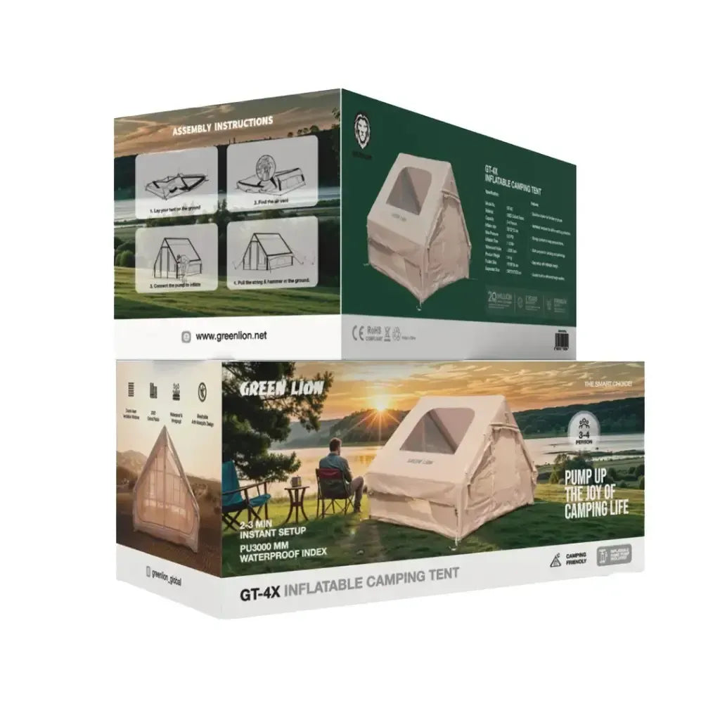 Green Lion Gt 4x Inflatable Camping Tent Beige – image 3