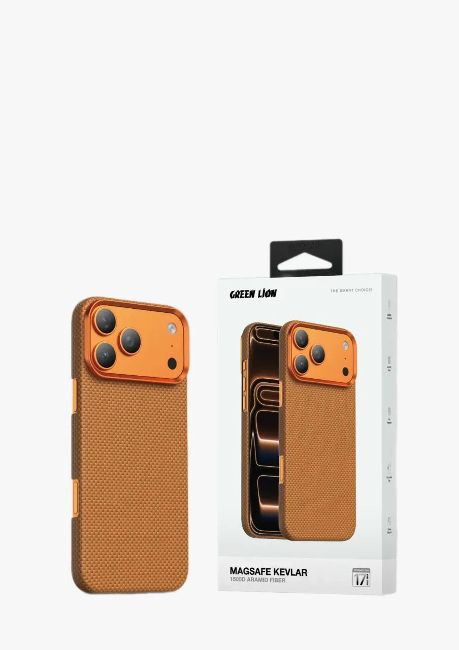 Green Lion MagSafe Kevlar Case - Orange