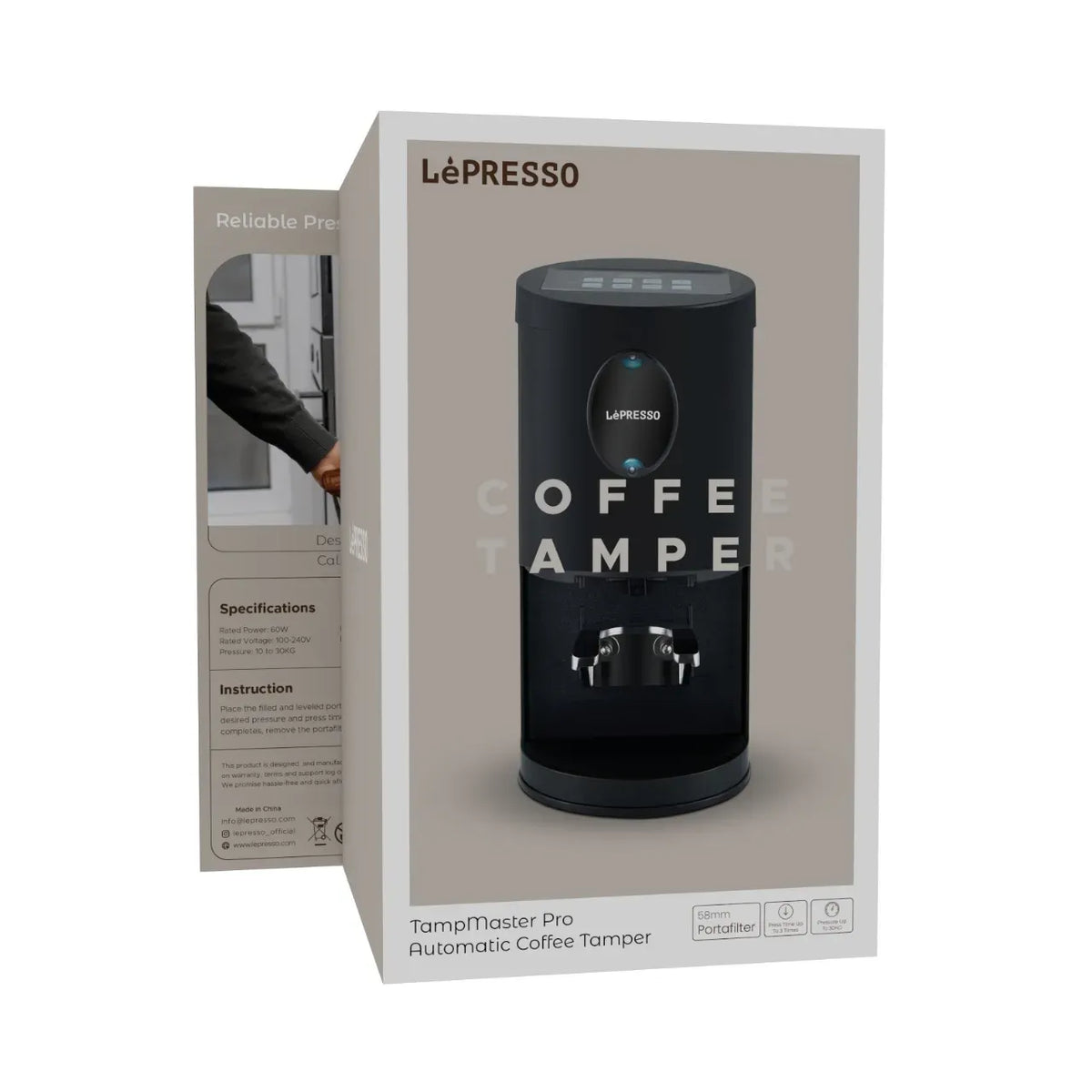 LePresso Tampmaster Pro Automatic Coffee Tamper Black – image 2