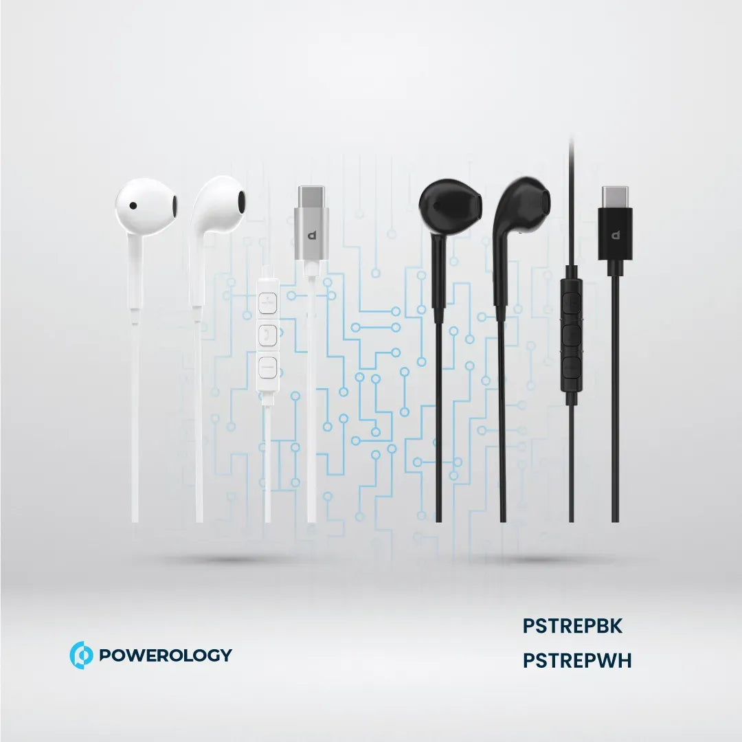Powerology Type-CConnector Stereo Earphone(1.2 m/4 ft) - White – image 9