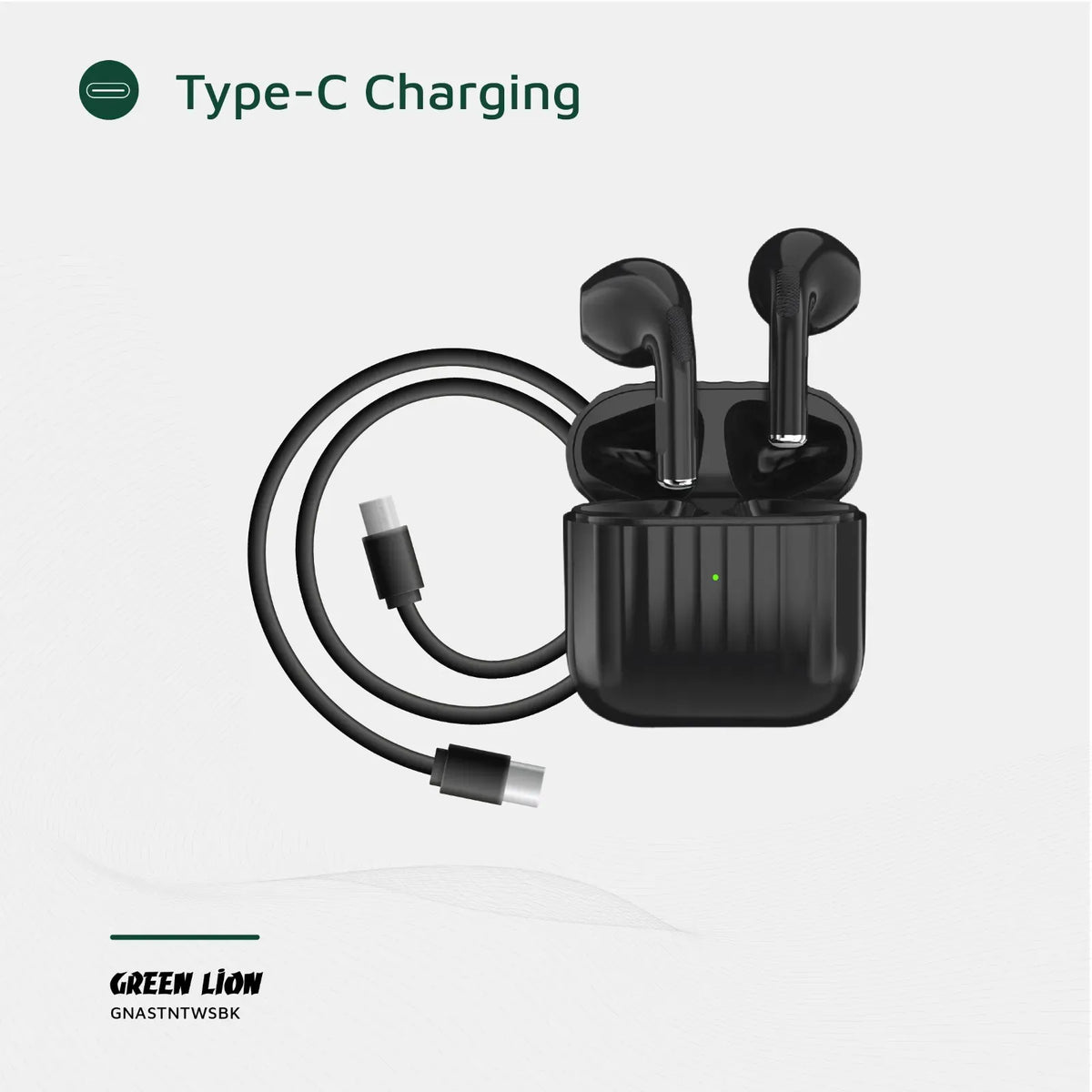 Green Lion Austin True Wireless Earbuds - Black – image 4