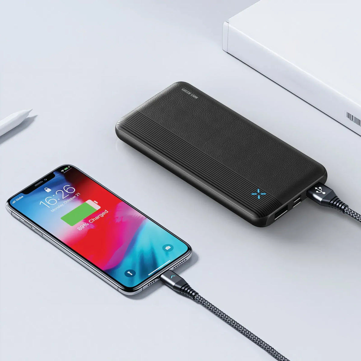 Green Lion Duo Lite Power Bank Earbuds Black – image 6