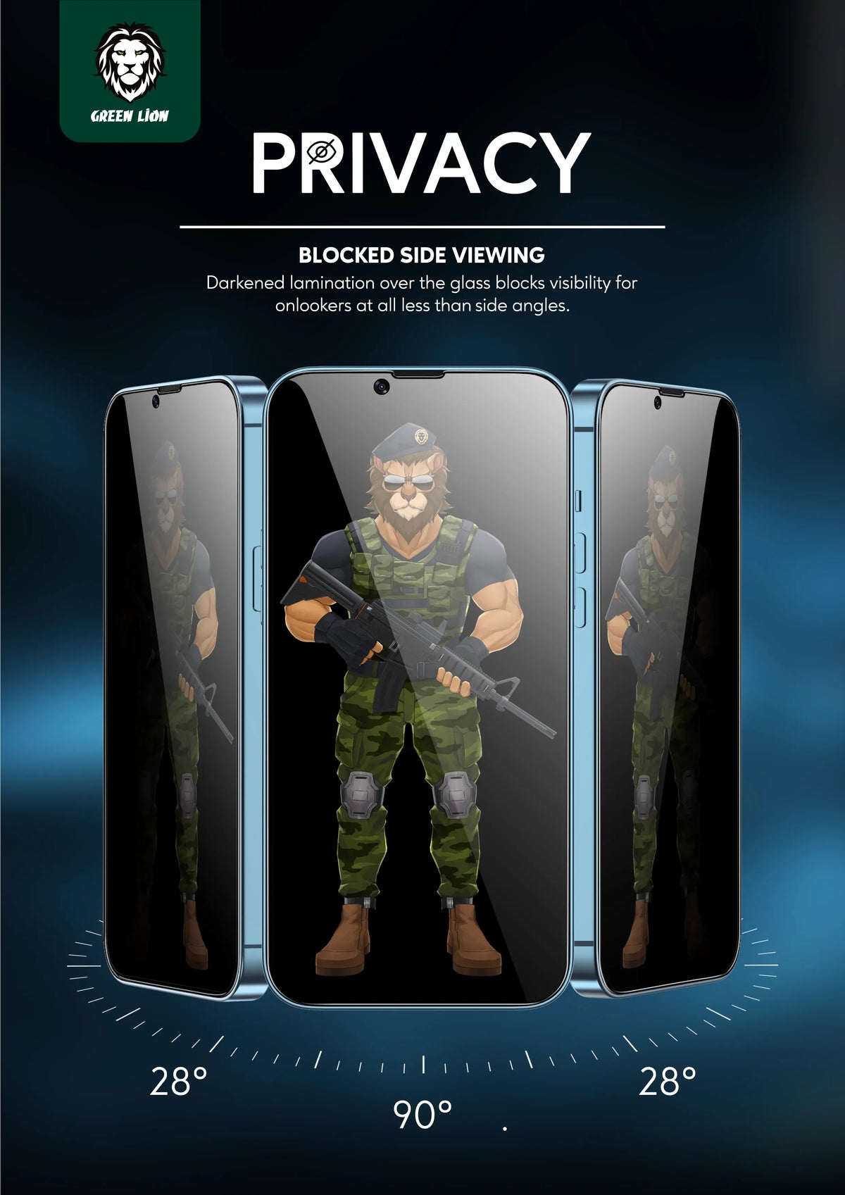 Green Lion Diego Pet Privacy Screen Protector - Black Edge/Privacy – image 9