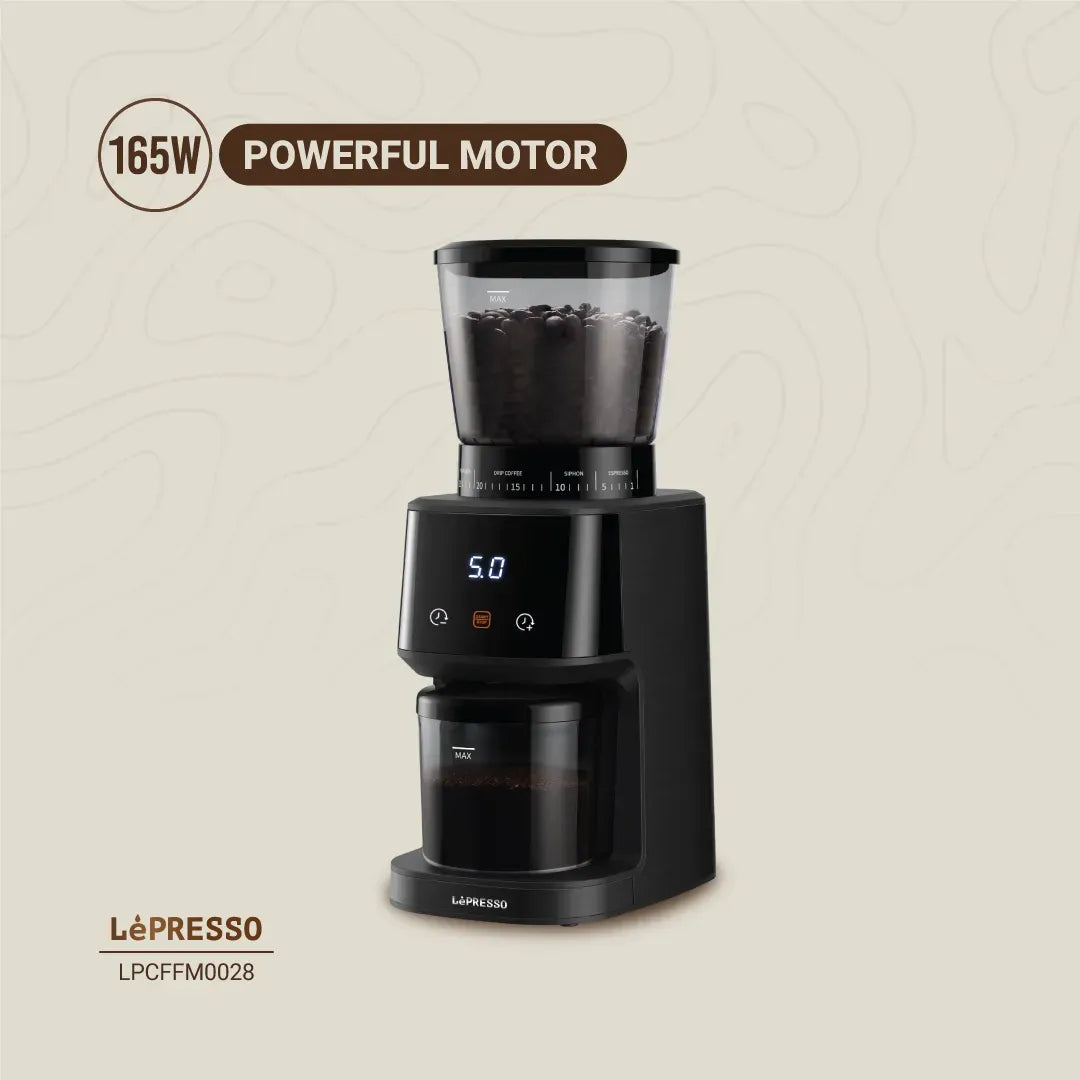 LePresso Conical Burr Grinder Black – image 3