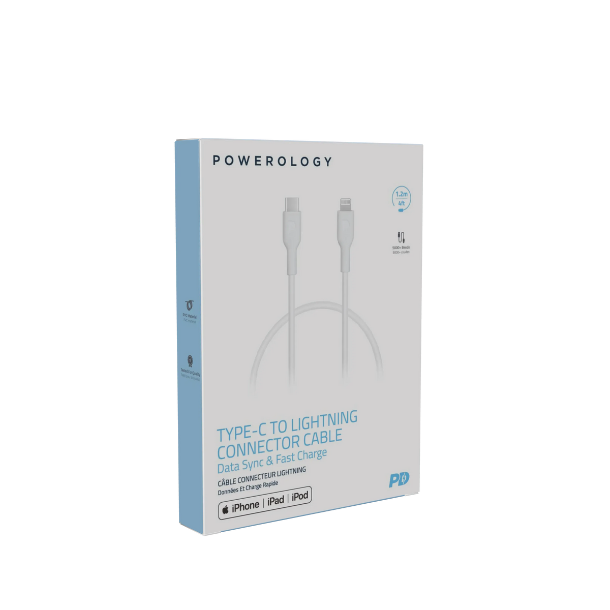 Powerology TPE Type-CTo Lightning Cable PD 20 W - White – image 12