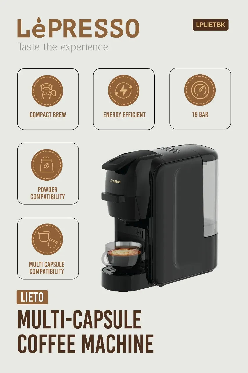 LePresso Lieto Multi-Capsule Coffee Machine - Black – image 20