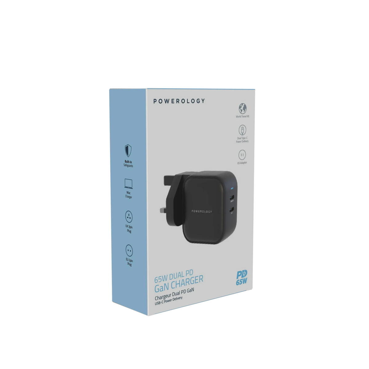 Powerology 65 W Dual PDPort World Travel Kit - Black – image 4