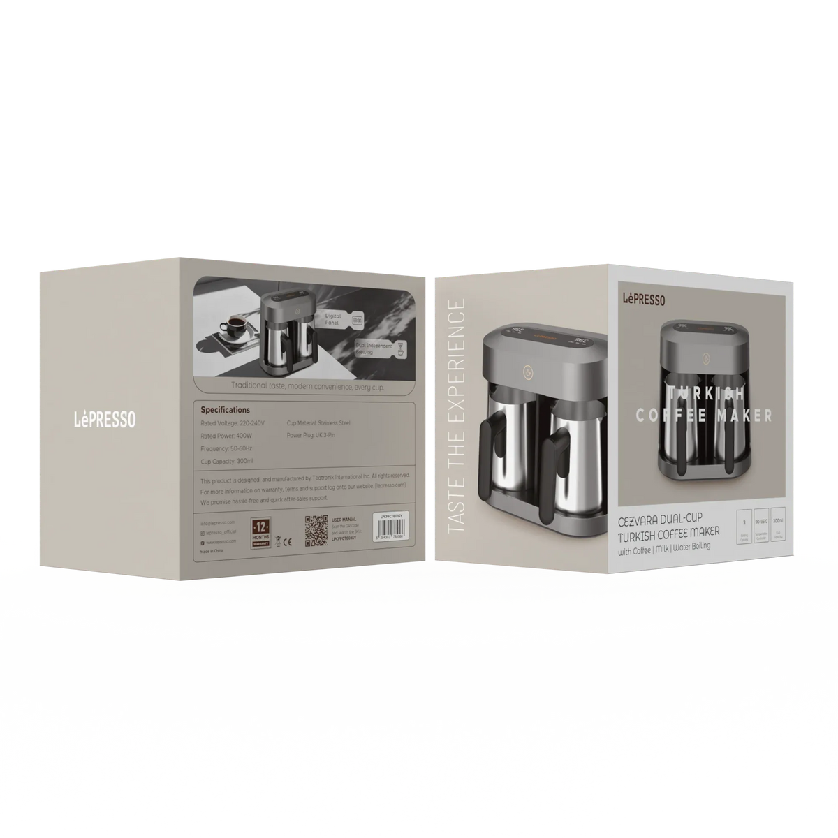 LePresso Cezvara Dual Cup Turkish Coffee Maker Gray – image 22