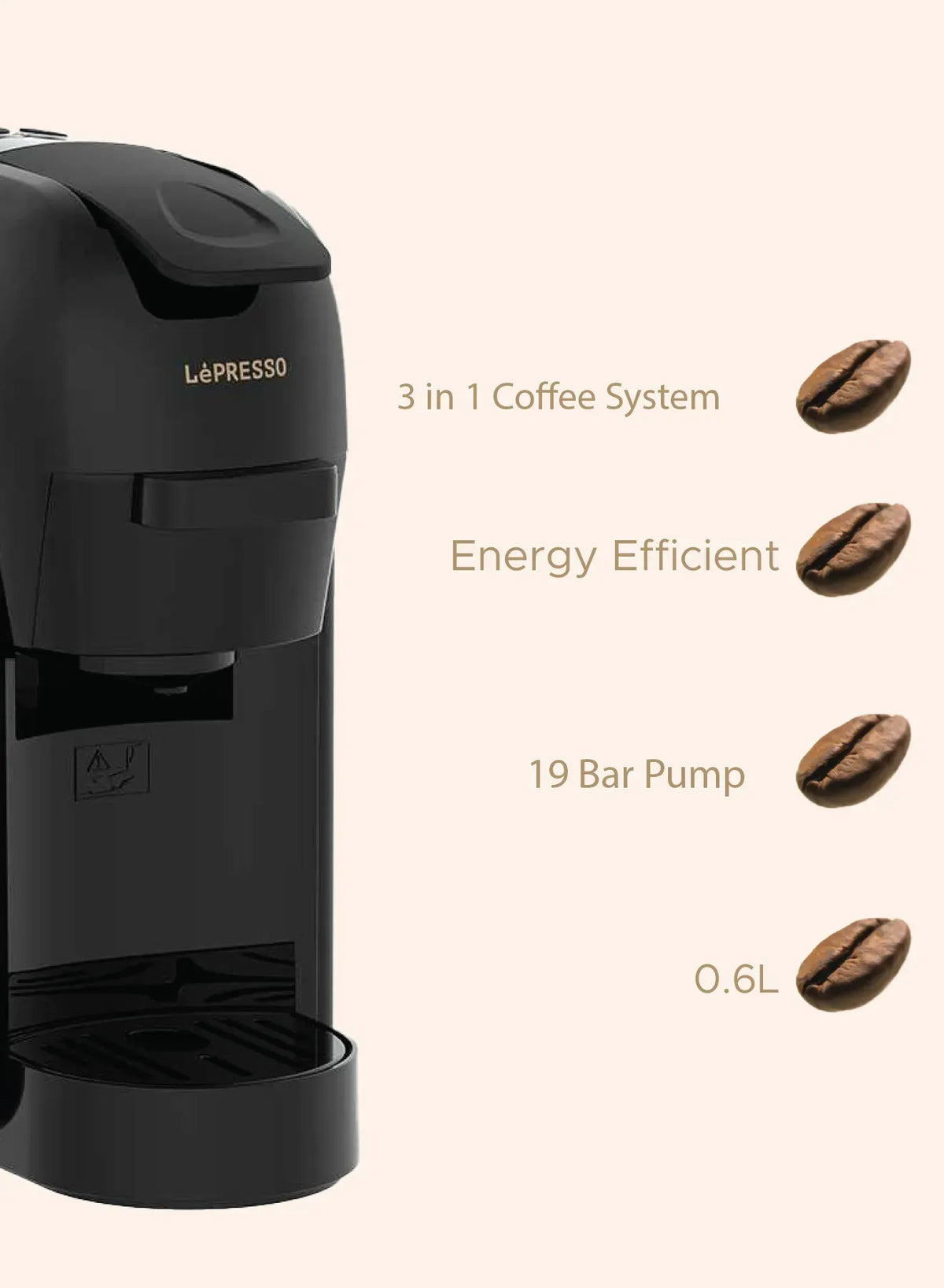 LePresso Lieto Multi-Capsule Coffee Machine - Black – image 15