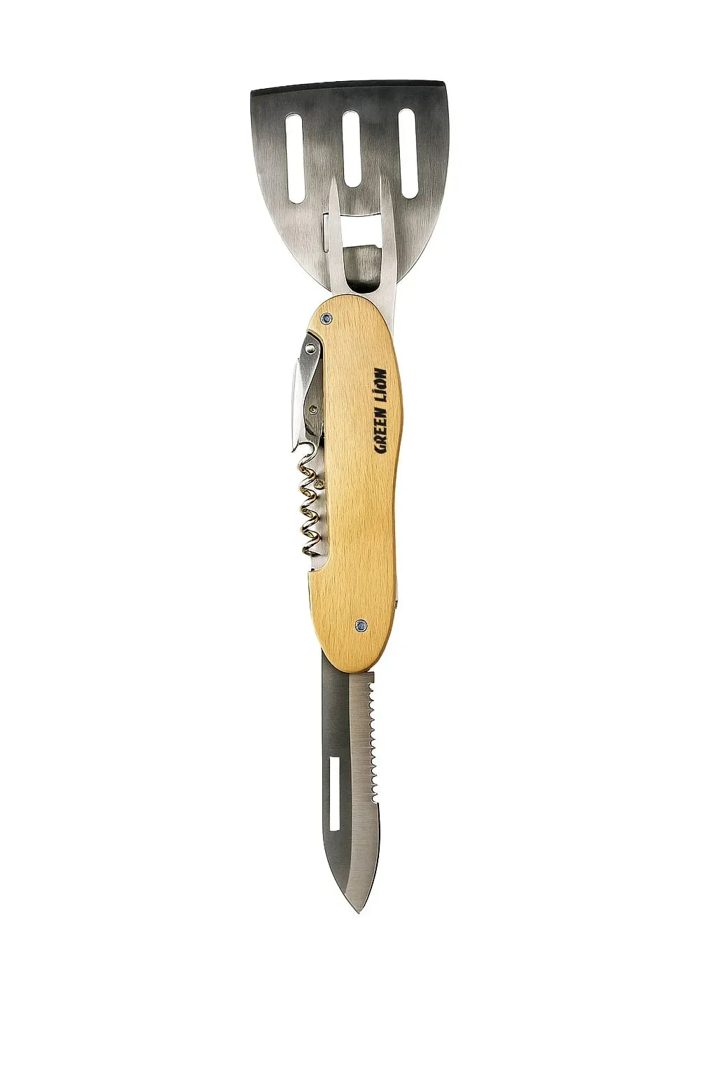 Green Lion Multifunction Bbq Tool Set Wood – image 5