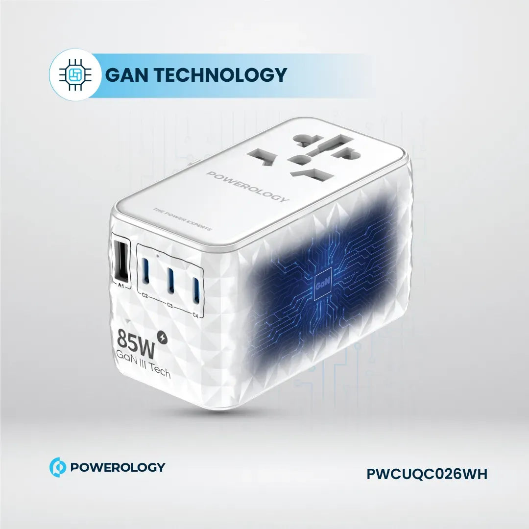 Powerology 85 W Super Charger Retractable Type-CCable - White – image 12