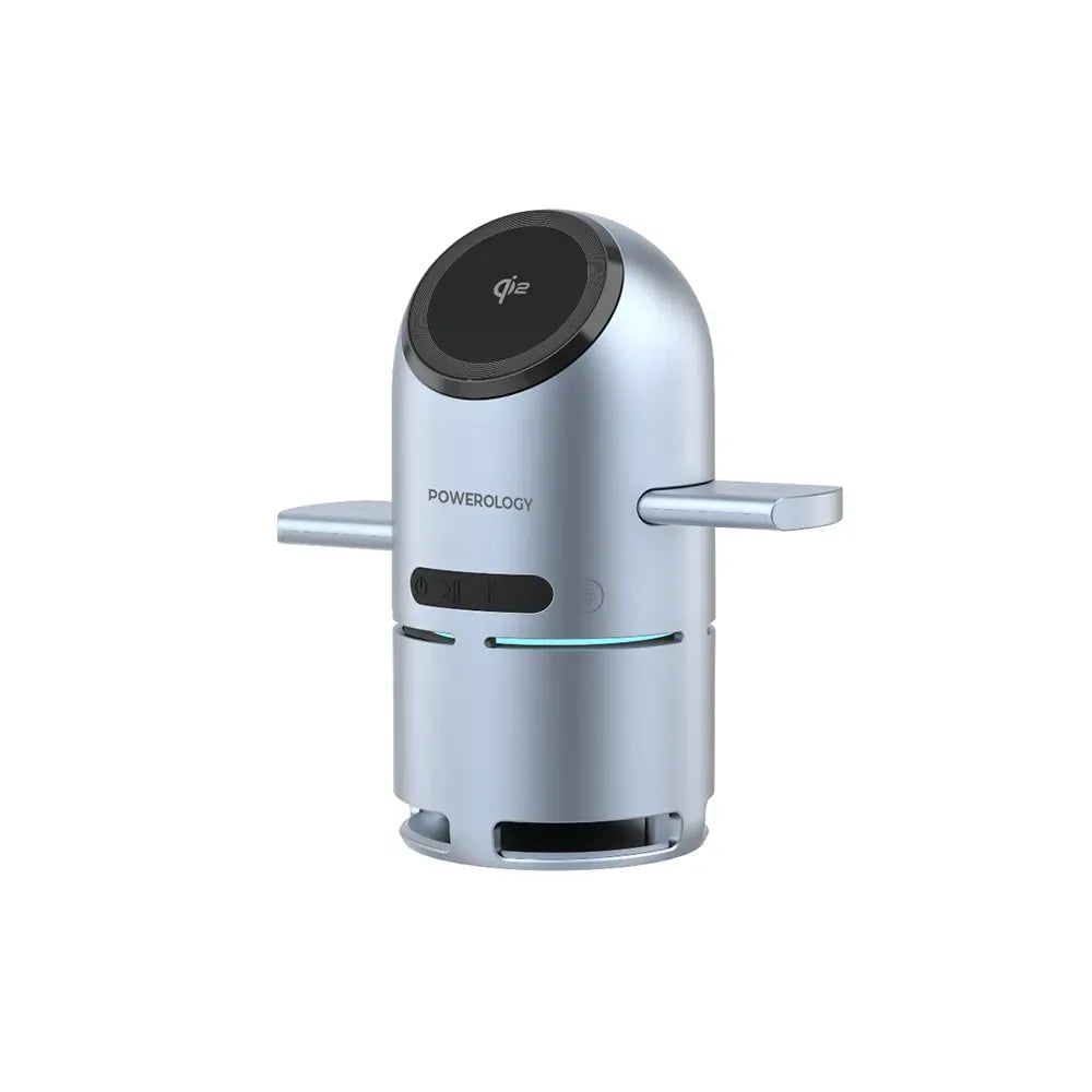 Powerology Qi2 Speaker Charge Station Gray – image 5