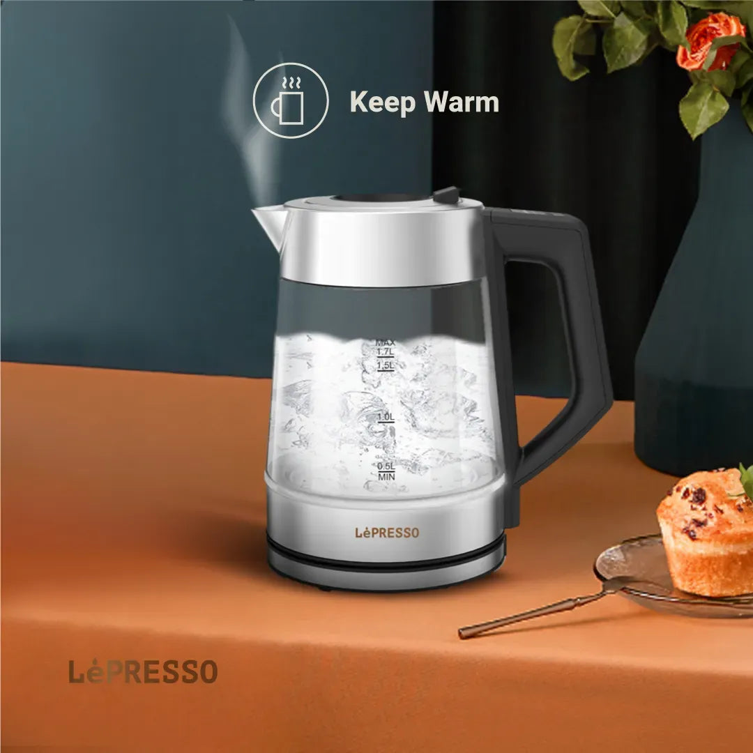 LePresso Multi Temperature Illuminated Glass Kettle Black – image 7