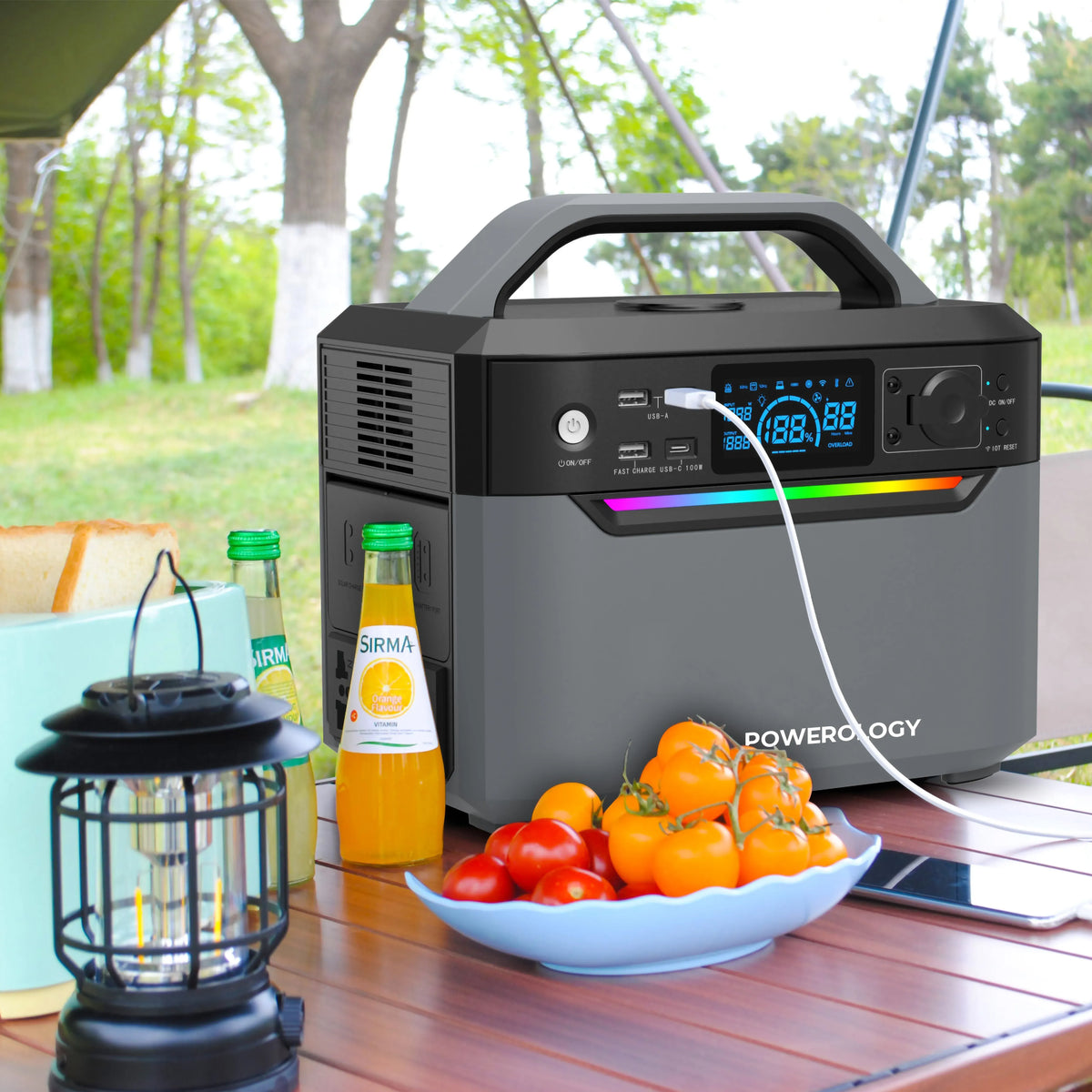 Powerology 120000mAh Portable Power Generator Fast Charging 384wh 600w Black – image 20