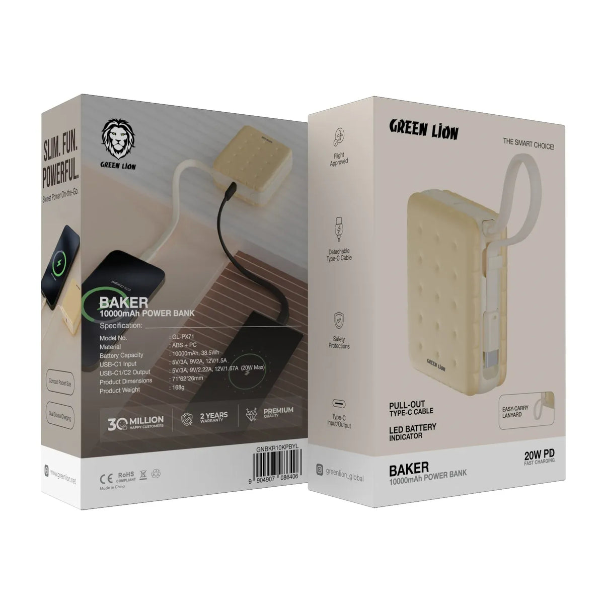 Green Lion Baker Power Bank 10000 m Ah PD 20 W - Yellow – image 2