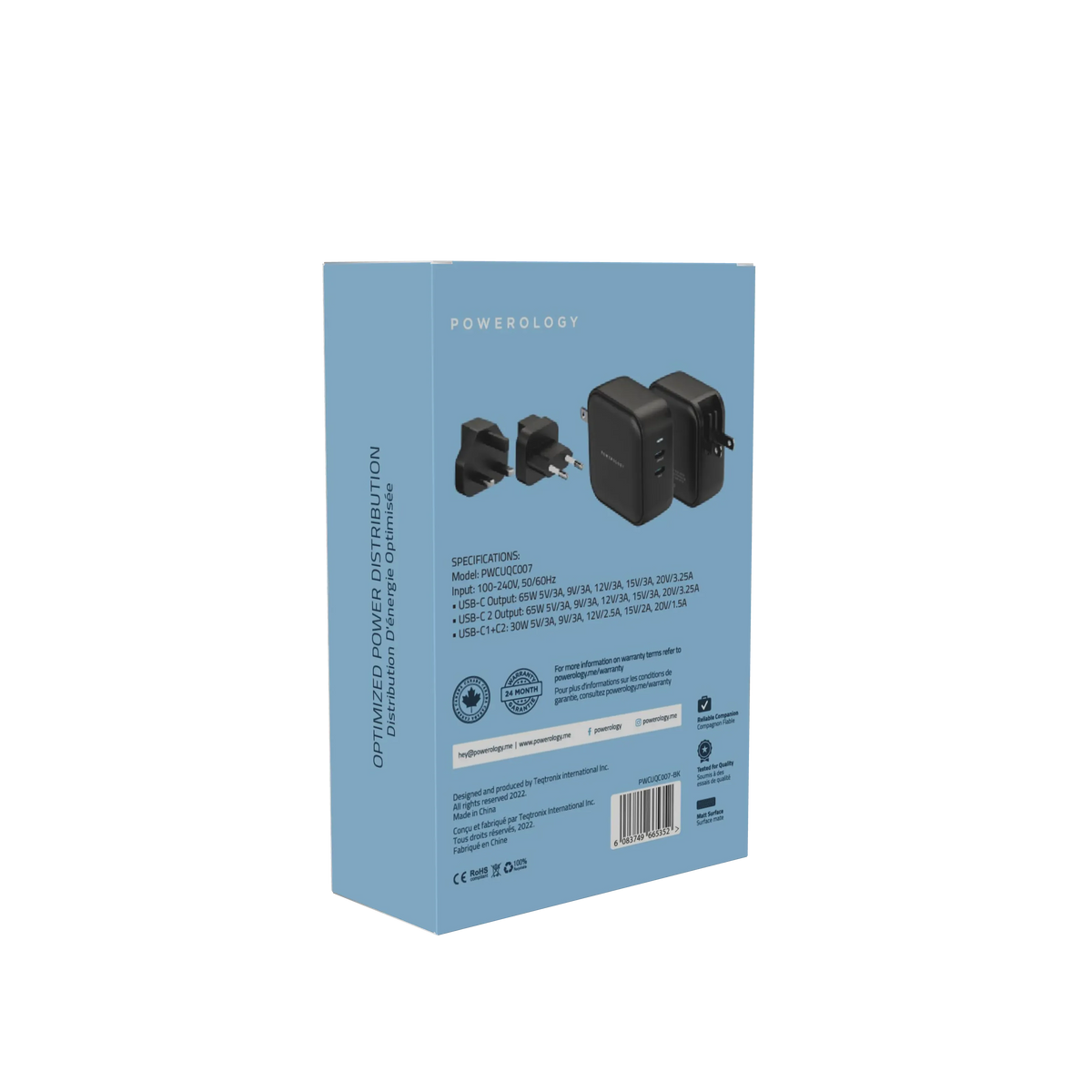 Powerology 65 W Dual PDPort World Travel Kit - Black – image 5