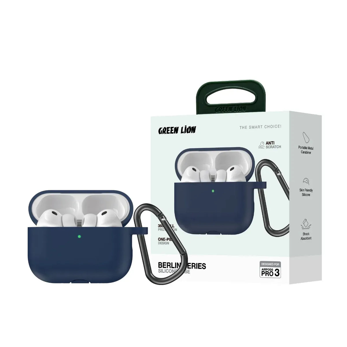 Green Lion Berlin Series Silicone Casefor Airpod Pro - Blue – image 4