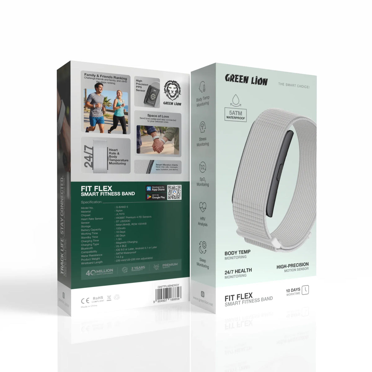 Green Lion Fit Flex Smart Fitness Band - Grey – image 8