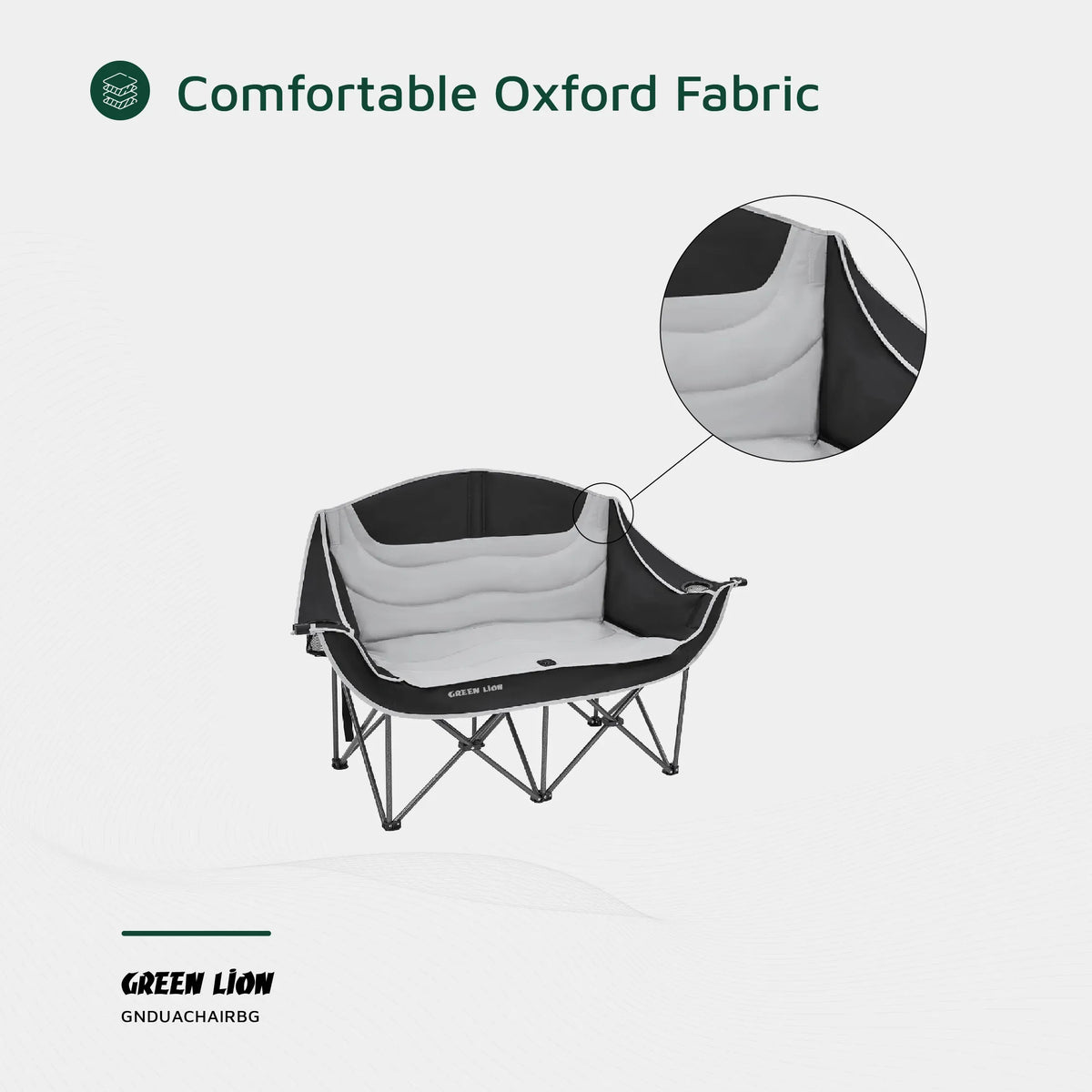 Green Lion Double Camping Chair Beige – image 6