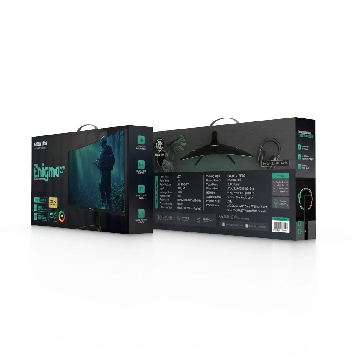 Green Lion ENGIMA 27'' Gaming Monitor - Black – image 9