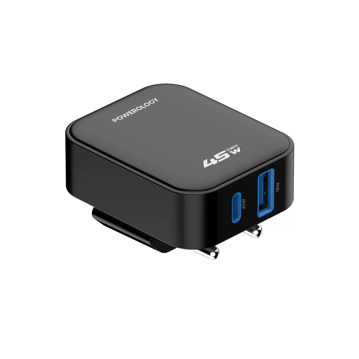 Powerology Crab Foldable Eu Gan Charger Black – image 5