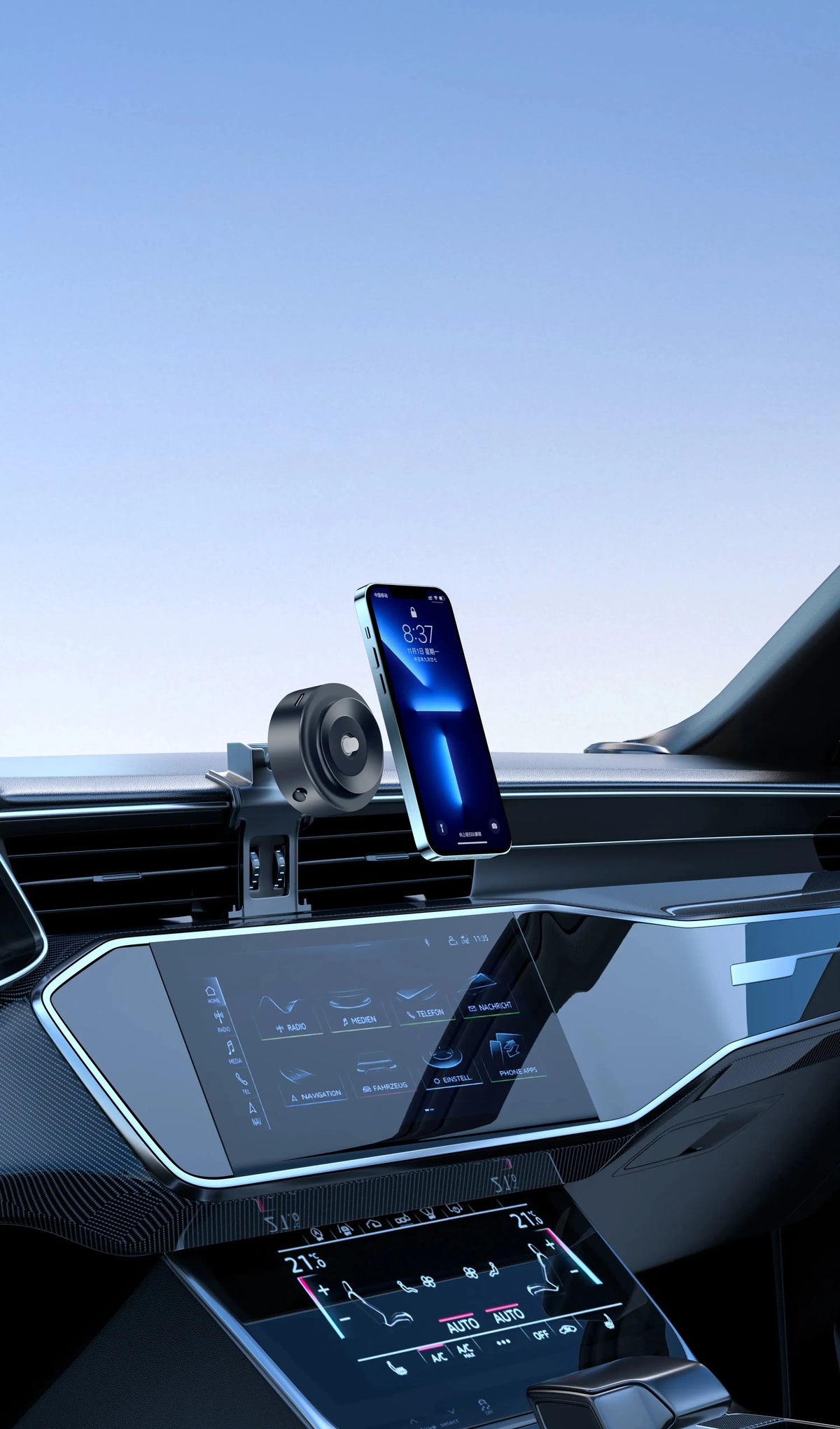 Green Lion Auto Suction Phone Holder Black – image 10