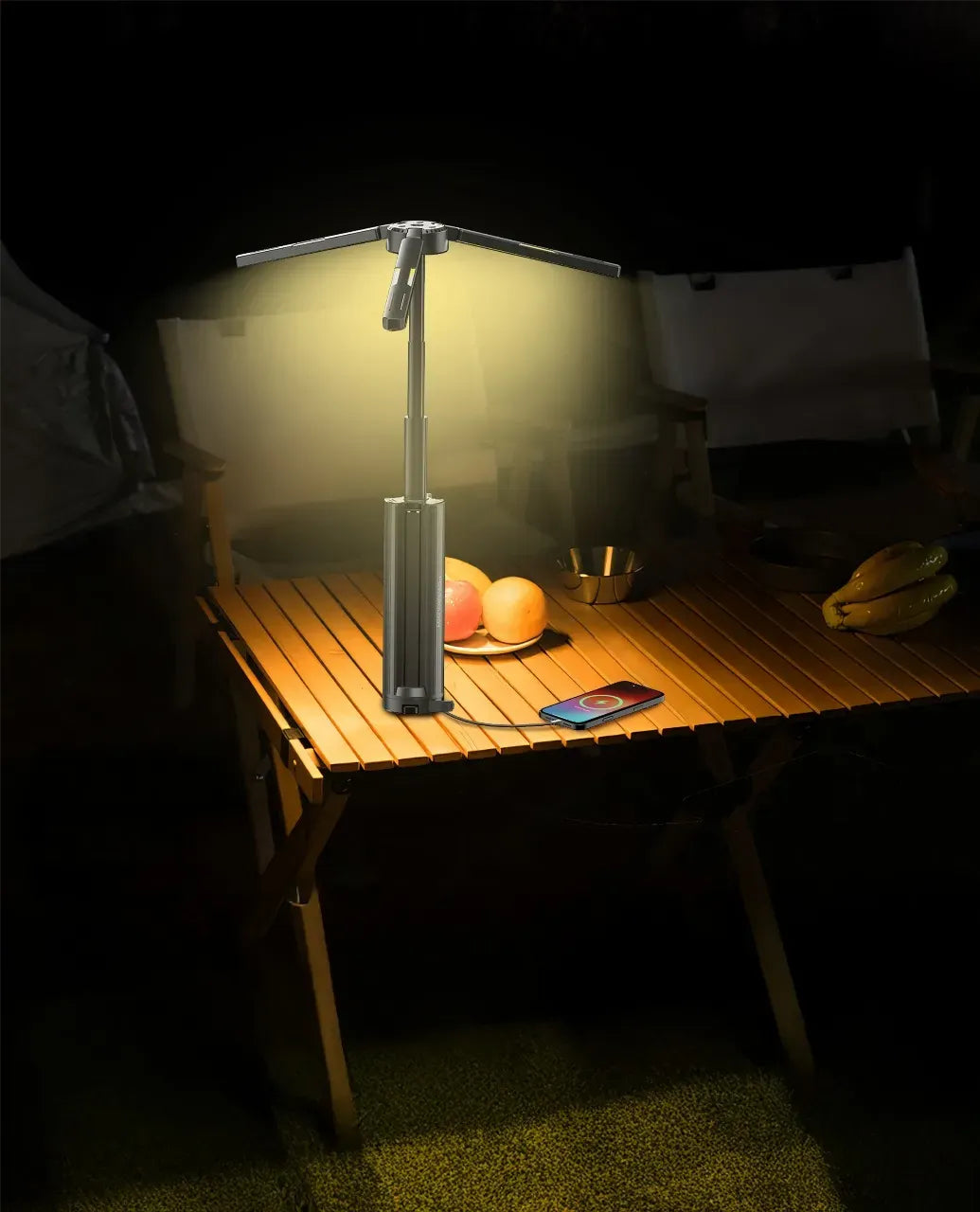 Powerology Luntra 15600mAh Foldable Camping Light Black – image 2