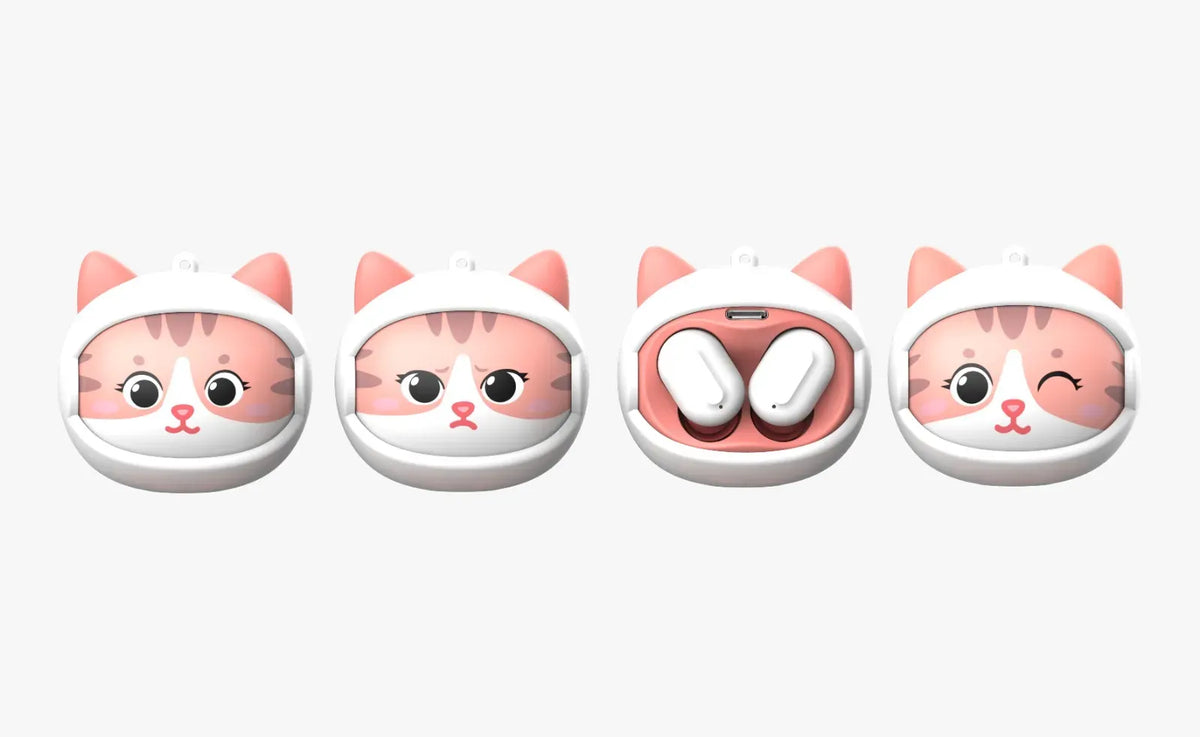 Green Lion Kitty Beats True Wireless Earbuds White – image 2