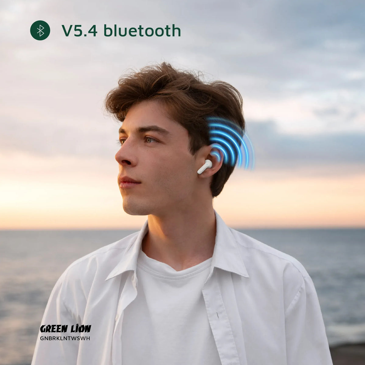 Green Lion Brooklyn True Wireless Earbuds - White – image 5