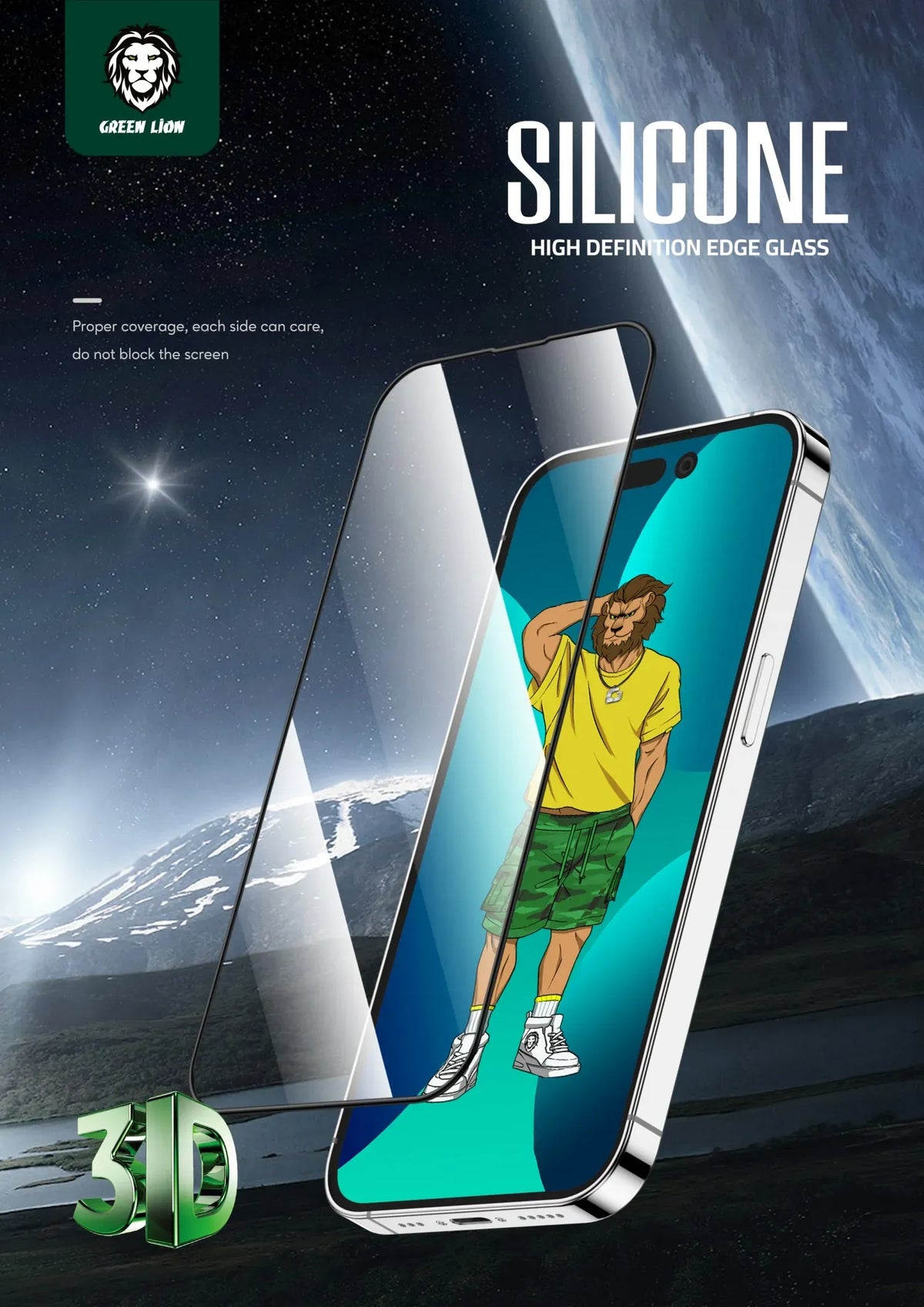 Green Lion 3 DSilicone Plus Screen Protector - Clear – image 11
