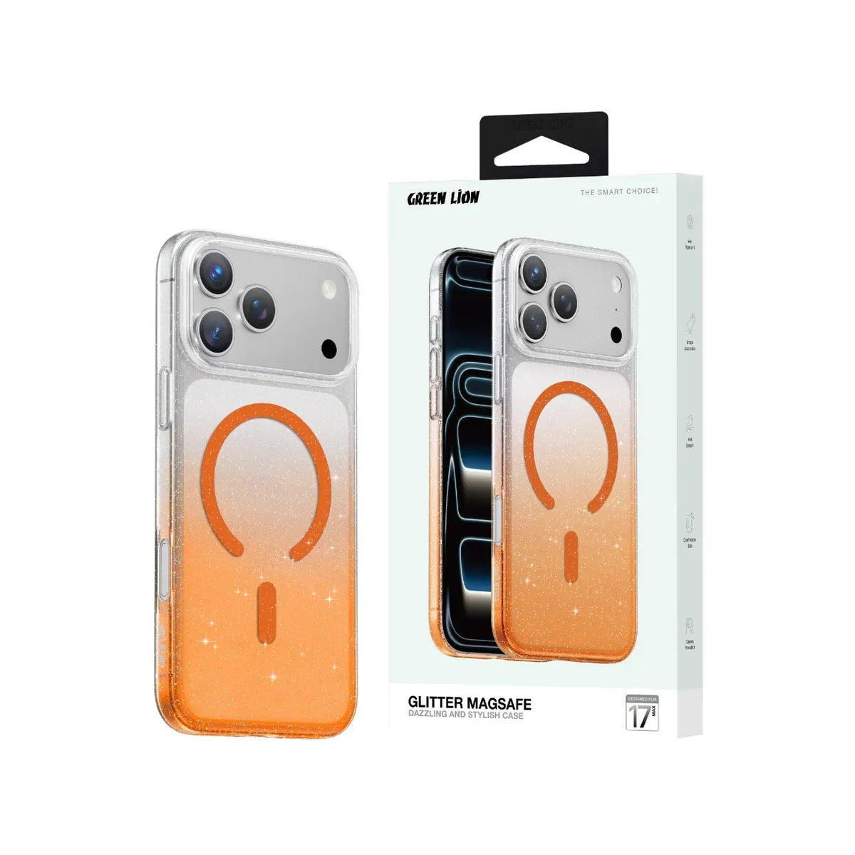 Green Lion Glitter MagSafe Case - Orange – image 3