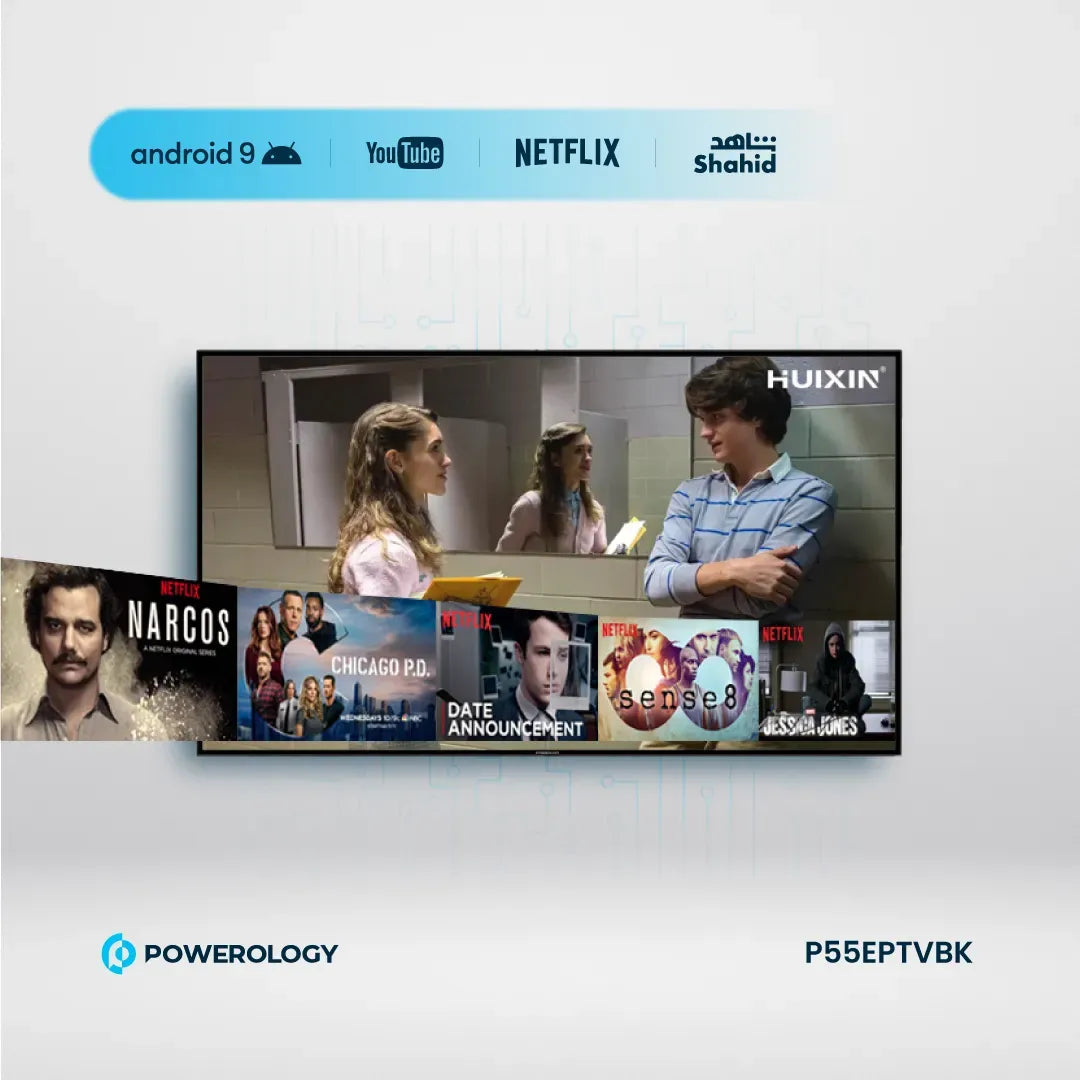 Powerology Break Proof Android Smart TV 55 Black – image 16