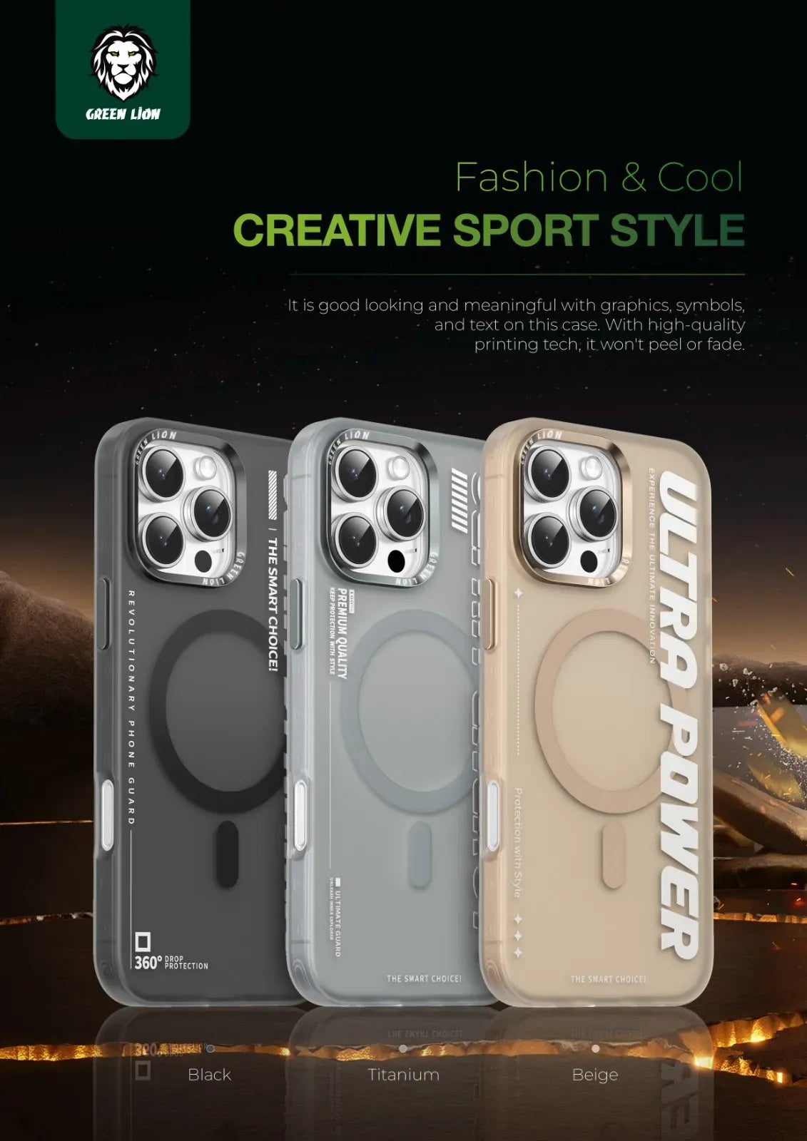 Green Lion Ultra Mag Safe Case - Beige – image 9