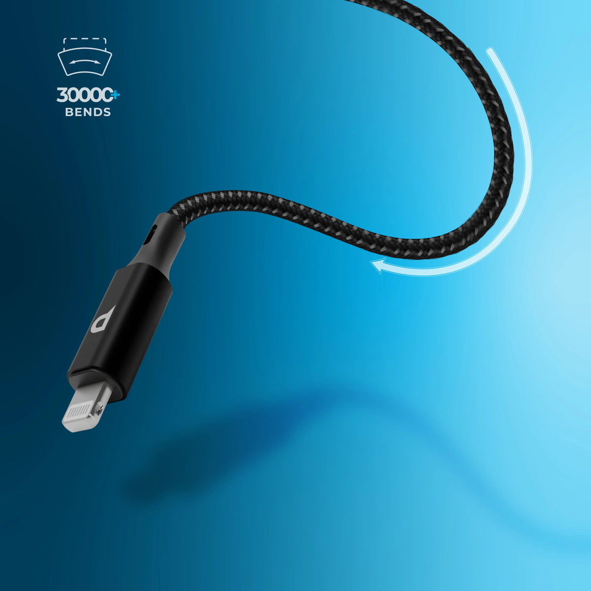 Powerology Braided Aux Lightning Audio Cable 1 2m 4ft – image 2