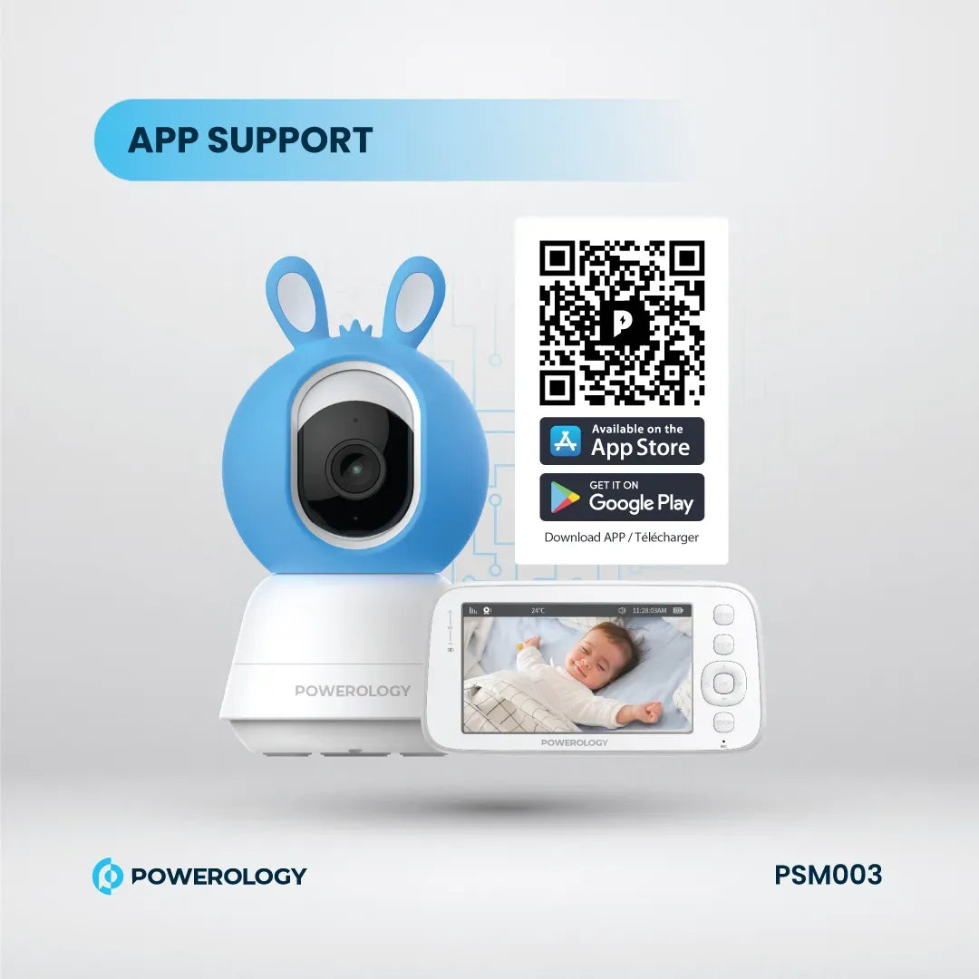 Powerology Monitor App Baby Camera Blue Pink – image 7