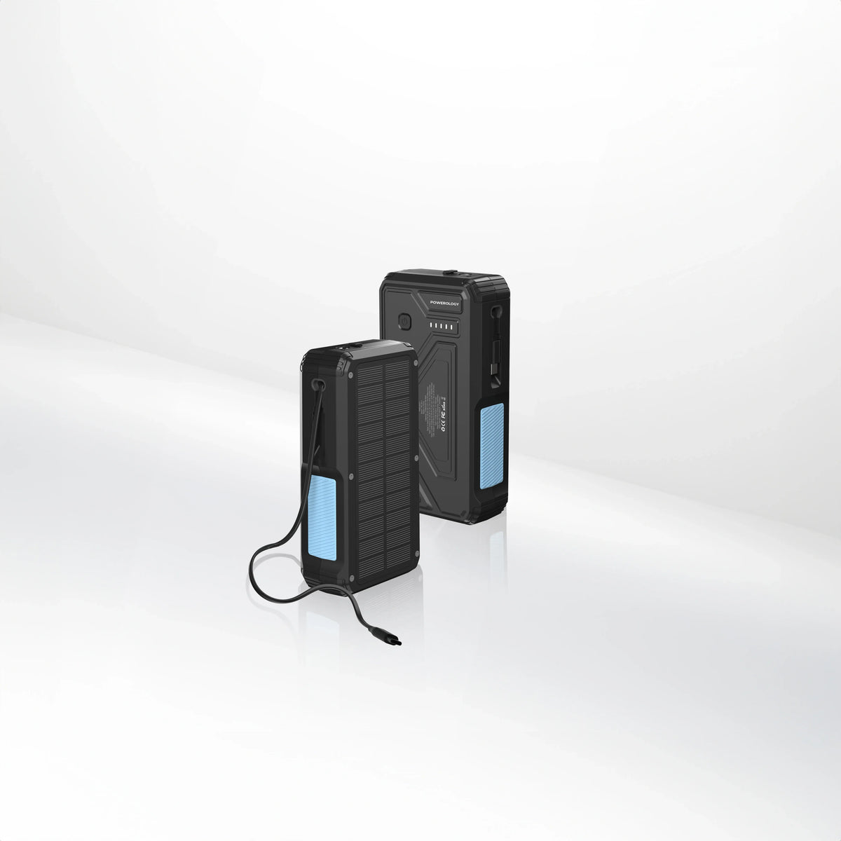 Powerology 27000mAh Solar Wireless Charging Power Bank Black – image 2