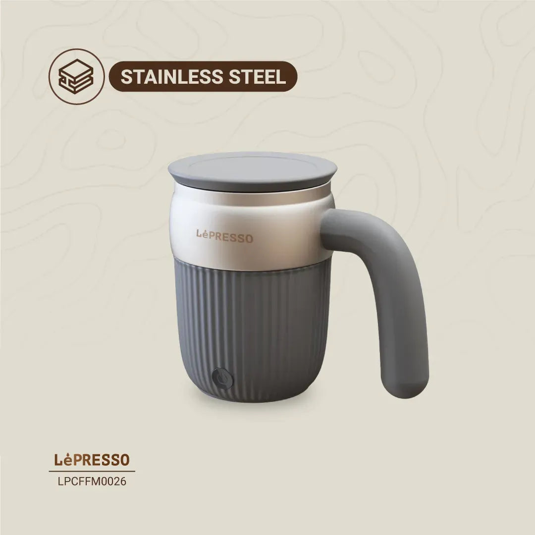 LePresso Auto Magnetic Stirring Mug 450ml Gray – image 2