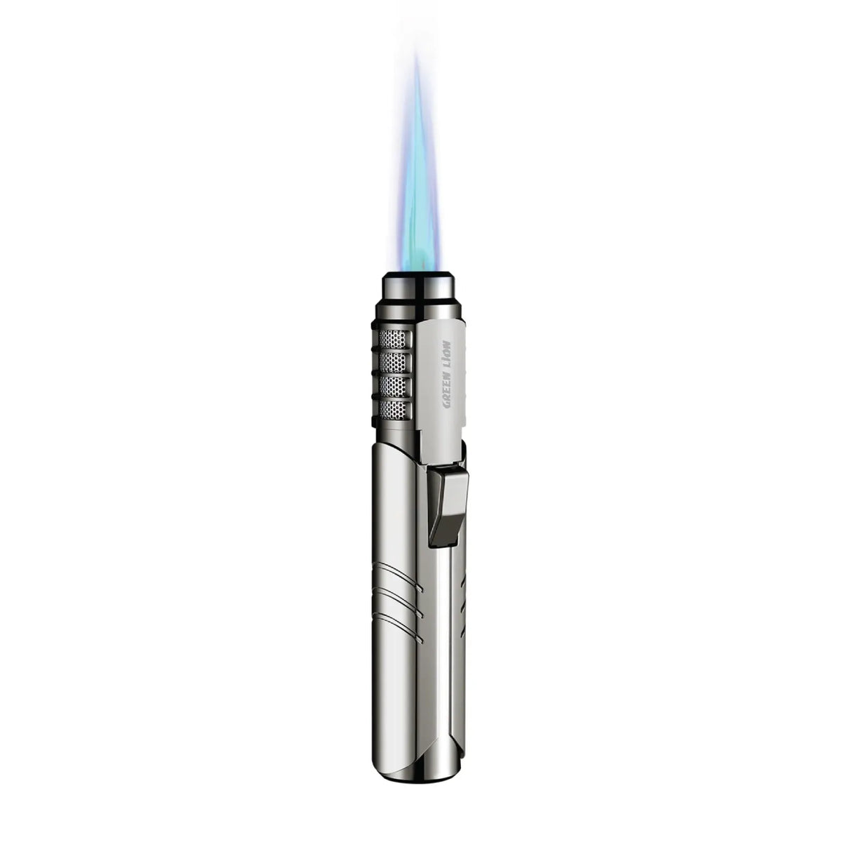 Green Lion Jet Flame Windproof Lighter Silver – image 2