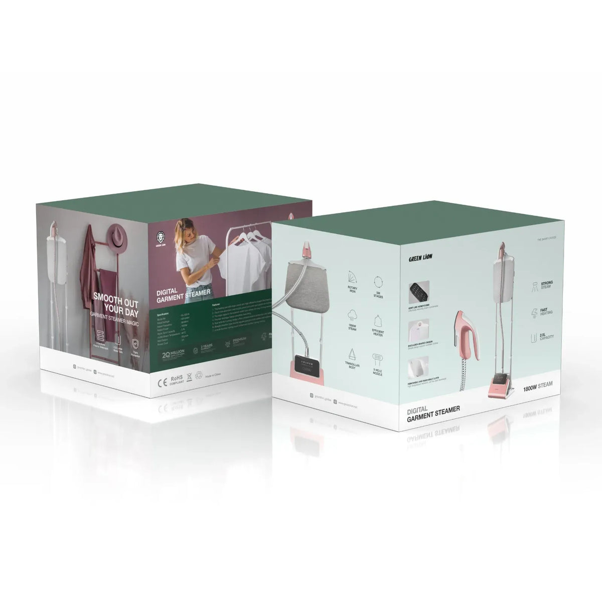 Green Lion Digital Garment Steamer Pink – image 4