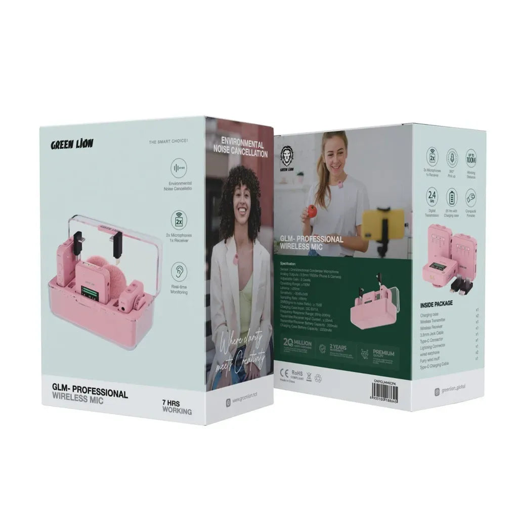 Green Lion GLM-Professional Wireless Mic - Pink – image 4