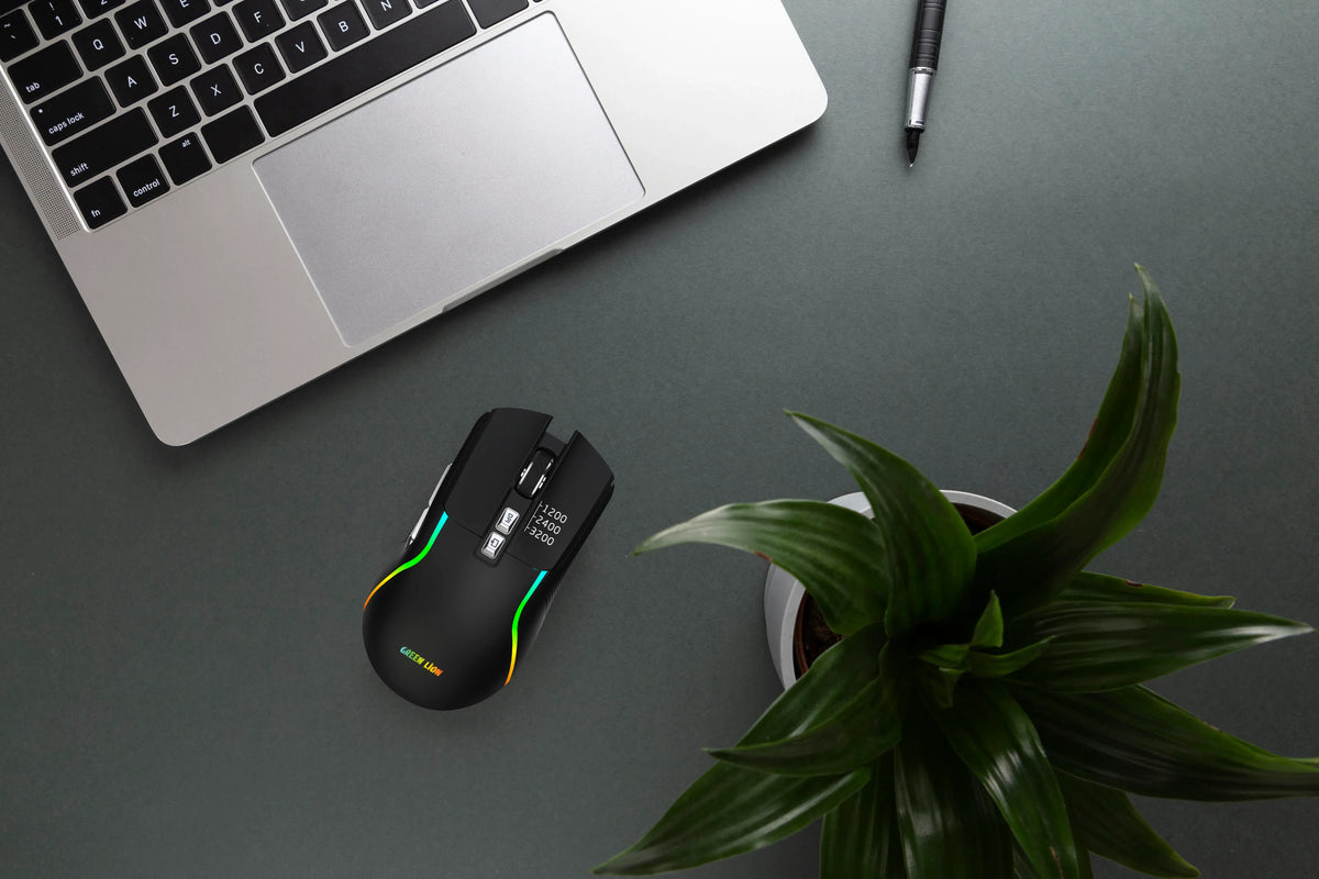 Green Lion Rechargeable Gaming Mouse Black – image 3