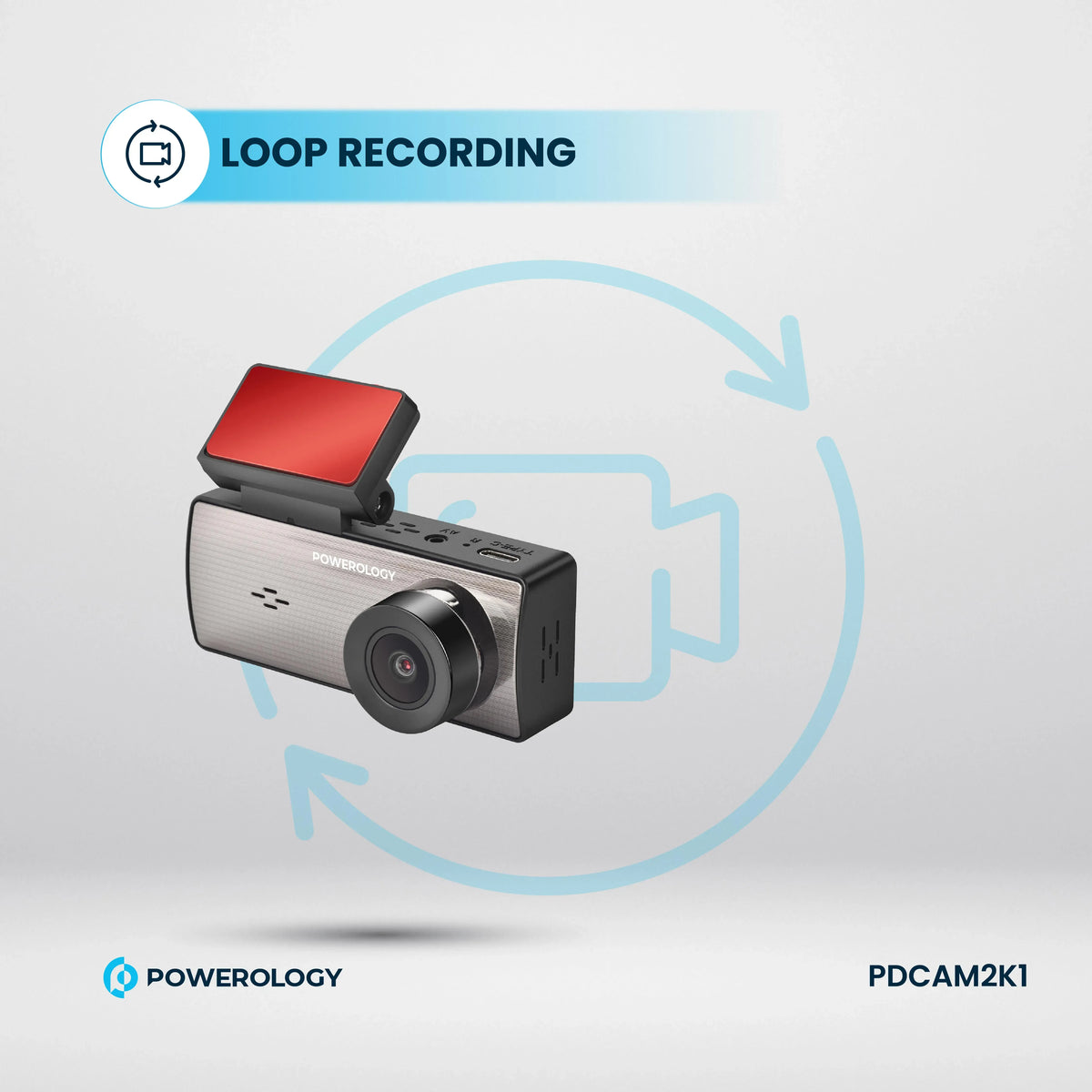 Powerology Dual Recording Dash Camera Black – image 6
