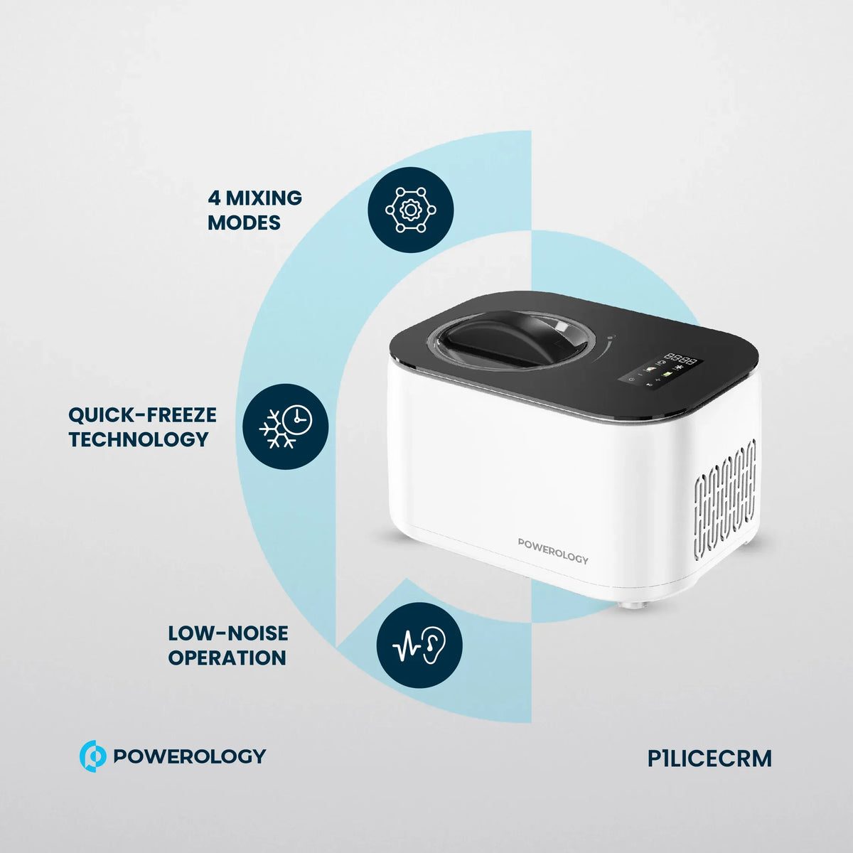 Powerology Ice Cream Frozen Yogurt Machine White – image 9