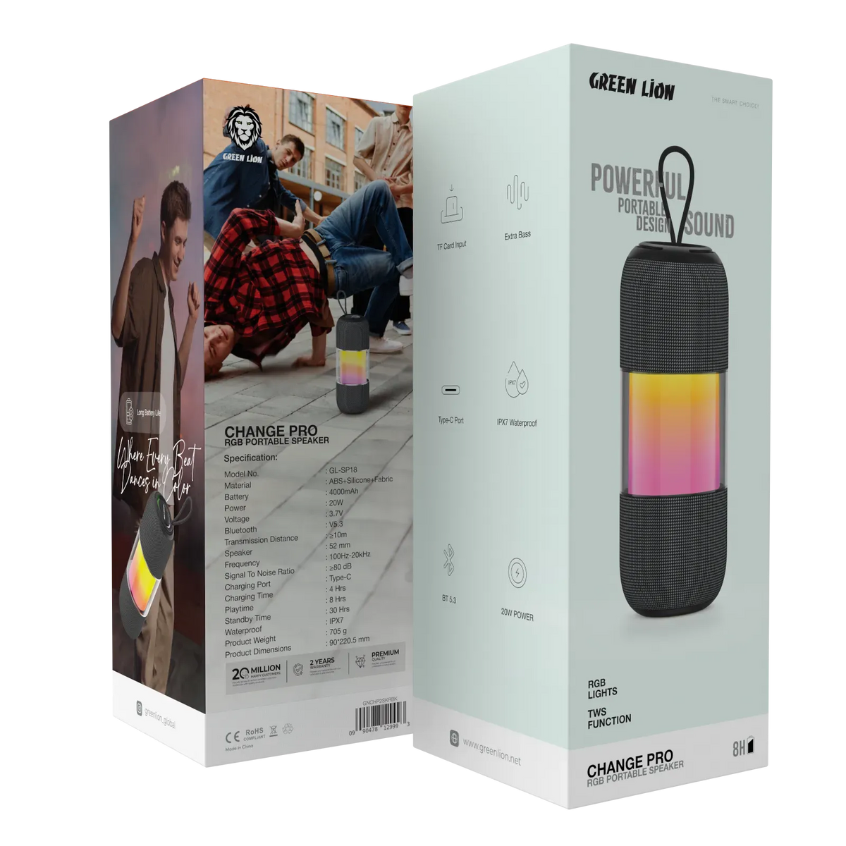 Green Lion Change Pro Rgb Portable Speaker Black – image 13